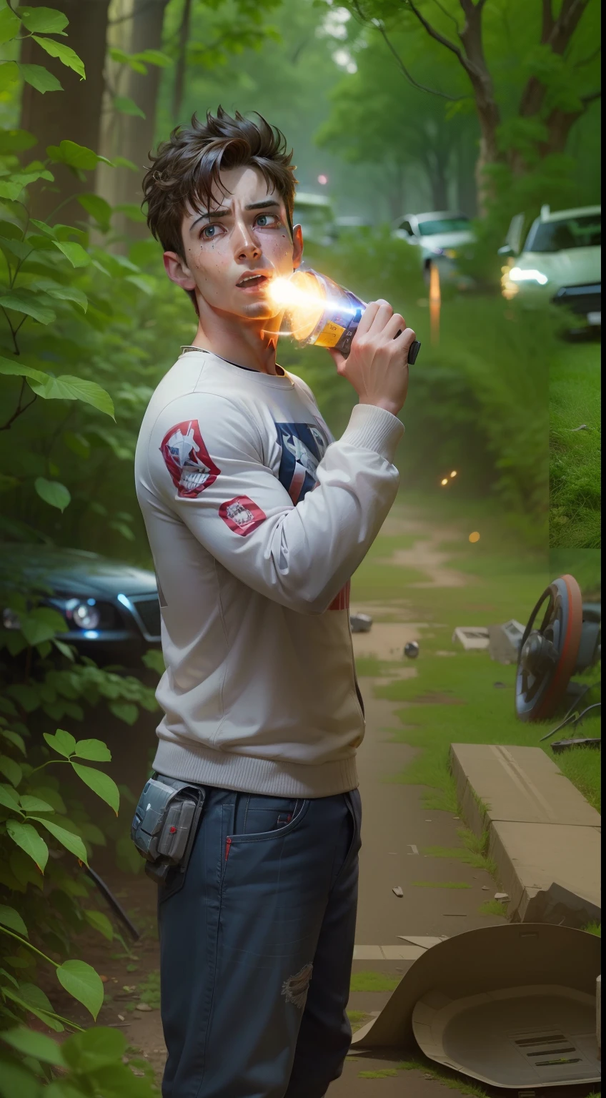 Avengers endgame background, space ship fly, calling,boom blast,car accident