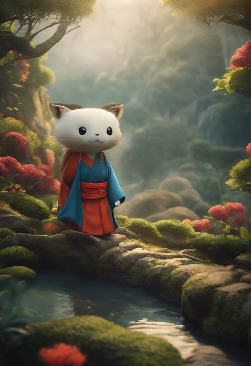 Round and cute yokai。small