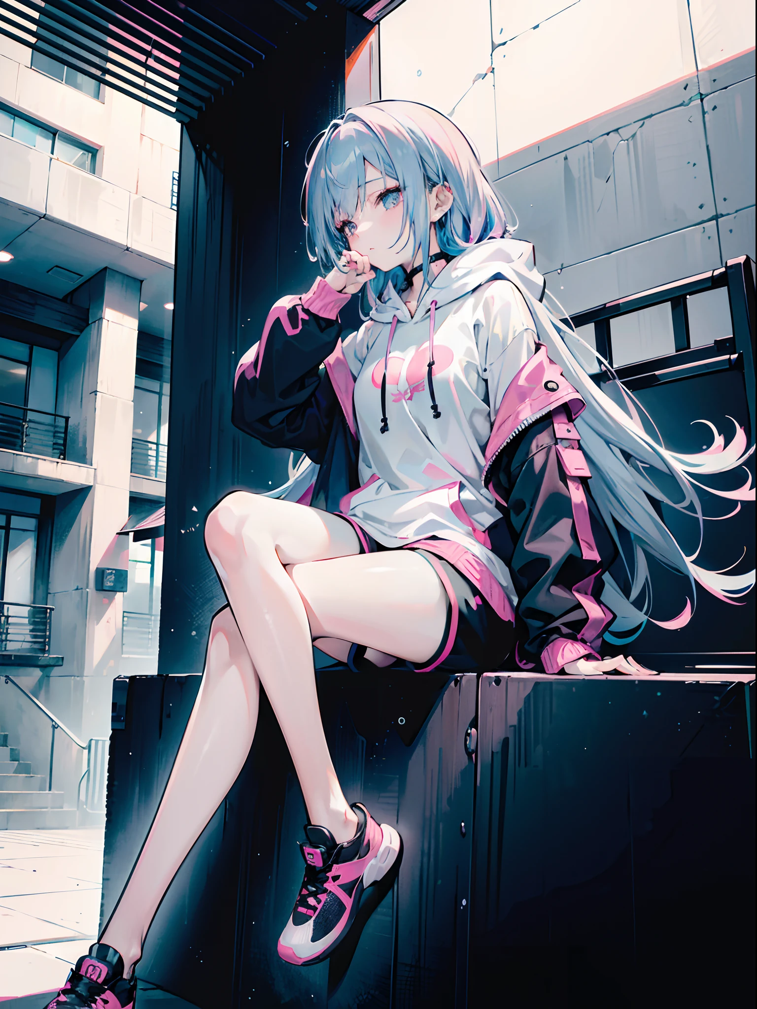 {{Makoto Shinkai styled anime}}, jumping in the mid air, {{beautiful intricate triadic}}, beautiful eye,Burgundy red magic hoodie, {Glitch art}, surrealism, {{full body}}, rich in details, luminism, masterpiece, three dimensional effect, 3d render, octane render, {{mix of bold dark lines and loose lines}}, Isometric, awesome full color, {{ultra detailed face}}, {{rule of third}}, 8k resolution,neon lighting,showing panties,1girl,cameltoe,pussy line,nipples visible through clothes,bob hair,pussy juice stain,saliva trail,