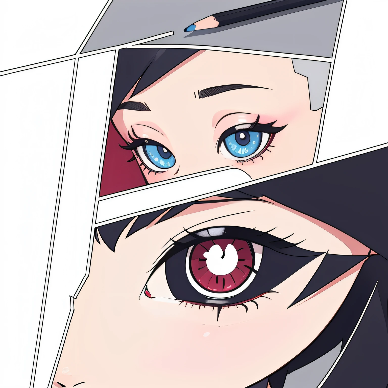 best quality,ultra-detailed,beautiful detailed eyes,beautiful detailed lips,extremely detailed eyes and face,longeyelashes,2girls,manga style,sharp focus,vivid colors,studio lighting,colored pencils,soft shadows