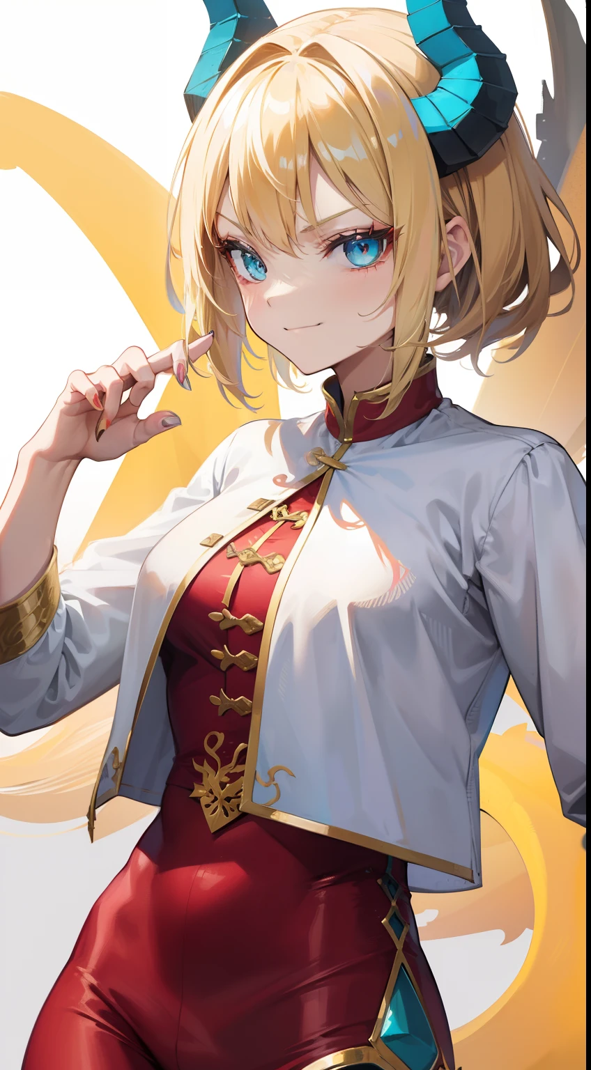 (8K、top-quality、top-quality、masterpiece、ighly detailed: 1.2)、 1 人、The upper part of the body、A woman has an (Margot Robbie) Similar to、Wearing china clothes and panties、(Naked china clothes、Pulling china clothes)、full of shyness、half laugh、at noon、 frombelow、blonde hair、a blond