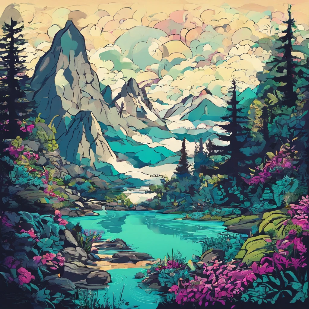 Magnificent view,Forest mountain landscape photography,Nature,It just rained,Bushes in the moonlight,Turquoise blue water,Megaliths of various shapes,Alpine cliffs,1 white Phalaenopsis orchid,Minimalist cyan black and white gray tones,foggy sky,Nightmare vision, Dark fantasy plot,Perfect and excellent composition,8K分辨率,the detail,Rain trails,dampness,water stain,very wide angle shot,Jack Guzman's environmental art photography,realisticlying,cinematic compositions,Volumetriclighting,vividness, A detailed, stunning skies, Colorful clouds float,true to life, Pubic area is clear, flawless perfection, Digital SLR, 16k, 1024, 2048, 4096, A detailed, Sharp, best qualtiy, high qulity, absurderes,unmanned background,The is very detailed、Detailed lighting shadows,Trends on ArtStation、iintricate、high detal、dramatics、Midjourney Art(Volumetriclighting:1.2)hdr shot。(Faraway view,Super deep view,ultra-wide-angle,Microfocal length lens:1.2)(realisticlying:1.4)tmasterpiece、high high quality、Beautiful photography、globalillumination、