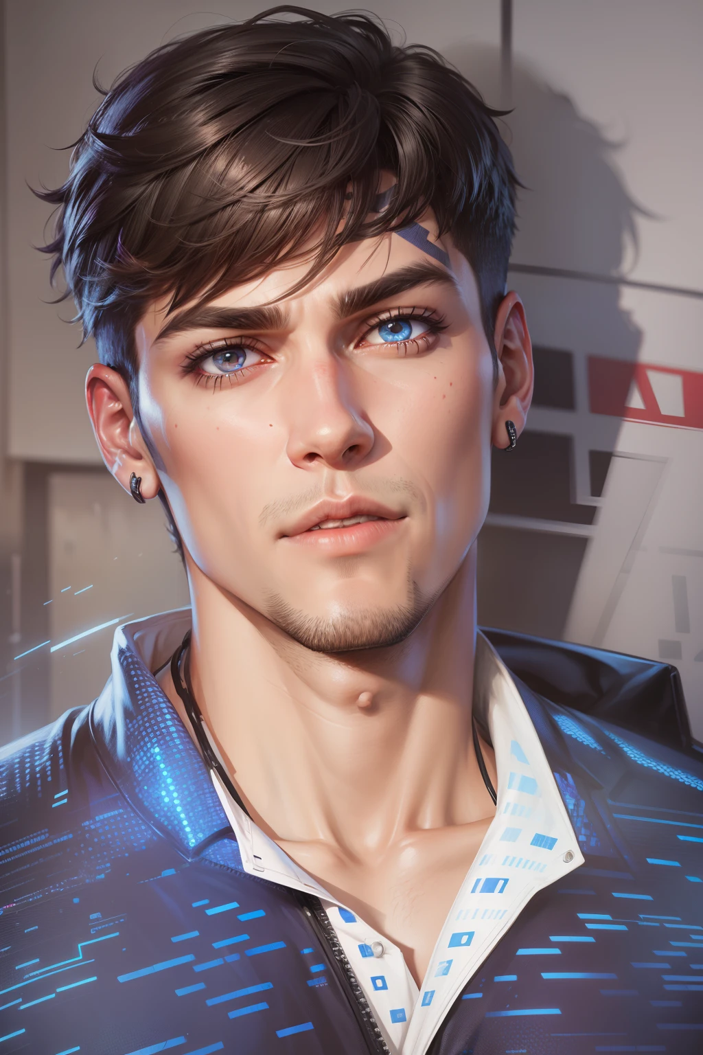 Change backgrounds cyberpunk handsome boy. Realistic face 8k ultra resulation