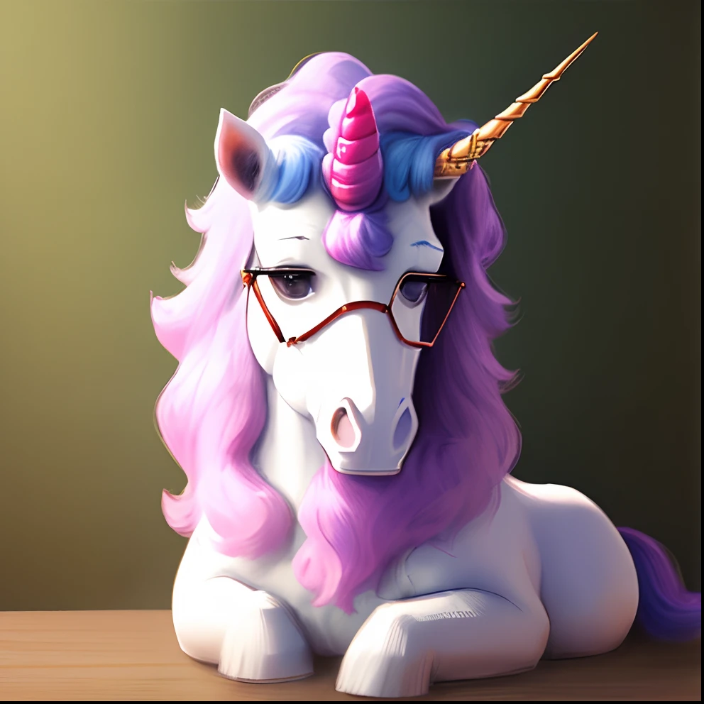 Unicorn with glasses