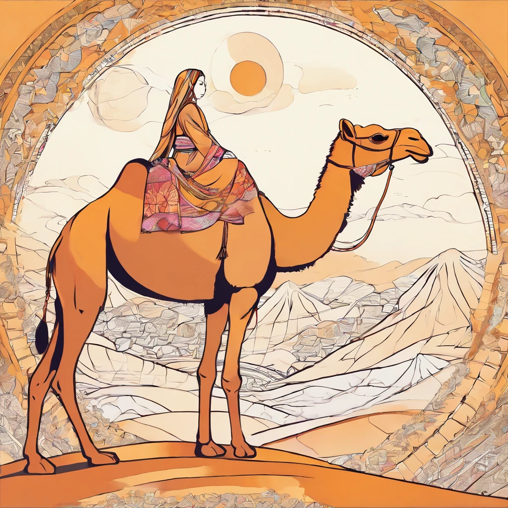 anime girl on a camel