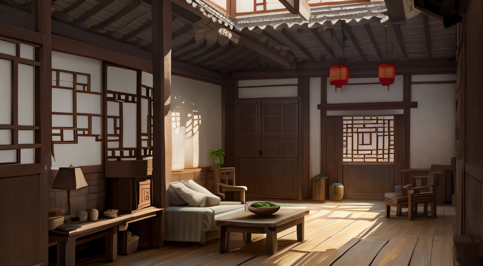 A village in the ancient Republic of China,Inside the house,Shabby