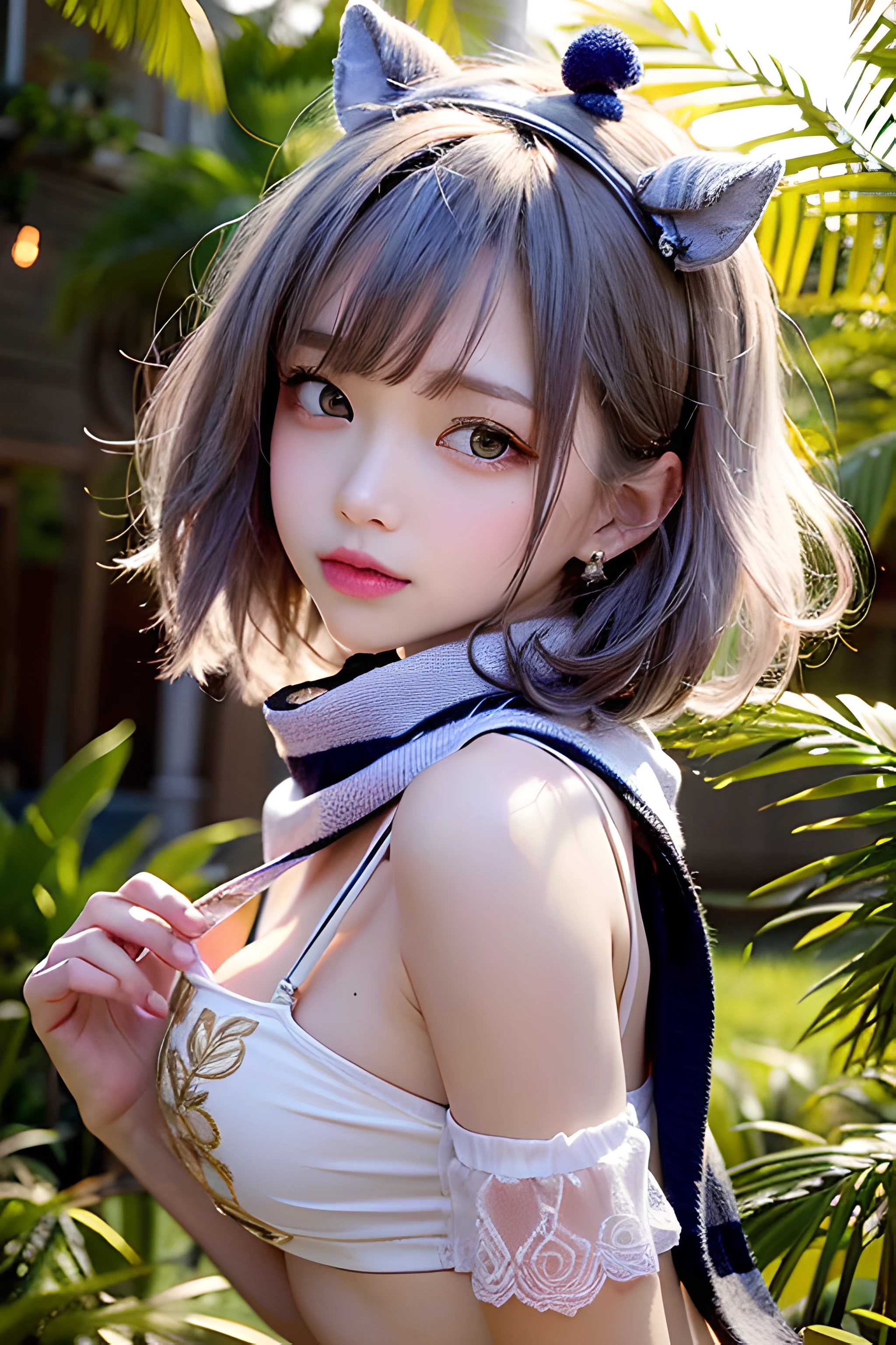 trip(Denim suspenders)T-Shirts(High Ponytail)(Slim shoulder strap only, Ultra low cut tops)( Very close view ) Face view , See-through clothing (((Outdoor Paradise)))(cover your chest with your hands ,topless),Flower head ornament, Petals flying in the sky ,With a slightly pouty face,Her back exposes her bare buttocks,The transformation is revealed,Naked Women,Camel Toe,(Crystal colorful lights),,Soft Clouds,((Cover with a scarf))look,cruise,Old brick wall,Polishing the cement,Big straw hat ((A cute short and wide T-shirt|No underwear|The next one is slightly )
((masterpiece)),(Realistically:1.2),最high quality,high quality,Absurd,Rich colors,Great art,最high quality, Super detailed,Beautiful details, Reflective Hair,Good lighting, Ray Tracing, Depth of written boundary,Super detailed,Awareness-raising,Amazing,Fine details,Very detailed, ((Super detailed)), (Beautiful and meticulous girl), Beautiful detailsの輝き, Intricate details, High resolution, Very sophisticated and beautiful,Beautiful and fine details, High resolution, Round eyes, Detailed facial features,(Round pupils:1.4) (Awareness-raising),(Beautiful and delicate eyes)(Highly detailed face)), Depth of written boundary,(Attractive face)((smile:1.3)), Smiling Lips, (視聴者をlook:1.1) Cleavage close-up, Wide Wide Shot, Side body, photograph, Obscene pose , Moody light, Sistine Phil Beldeff, smile,(((masterpiece,最high quality,High resolution)))),Extremely detailed 8K,Beautiful girl with big body,(Hyper HD,Super detailed,Attention to detail,High Reality,Ultra-realistic,photographリアリズム),(One girl:1.5),(Realistic black hair),Short Curly Hair,Bob cuts his hair,(Dynamic posture),To the camera,浅いsmile,Open your lips,Bright Blue Eyes,
(Beautiful and elaborate face,Beautiful and delicate eyes),sunlight),(beautiful butt 0.5),Color backlight split, Cover only your chest with your hands,Earrings,Pink sexy thread,((Striped underwear、Black openwork underwear、Sheer embroidered tulle underwear set,Gold bracelet,pink lace gloves))Lace gloves、Pearl Necklace,(topless)(Very small panties),Mole under the eye, ((Greyish blue hair)),glittering crystal necklace