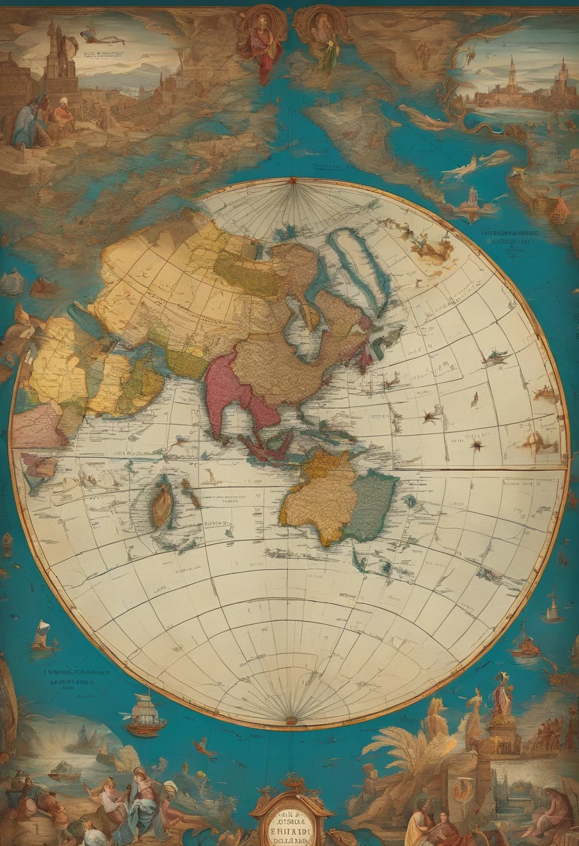 Illustratively representing the world map
