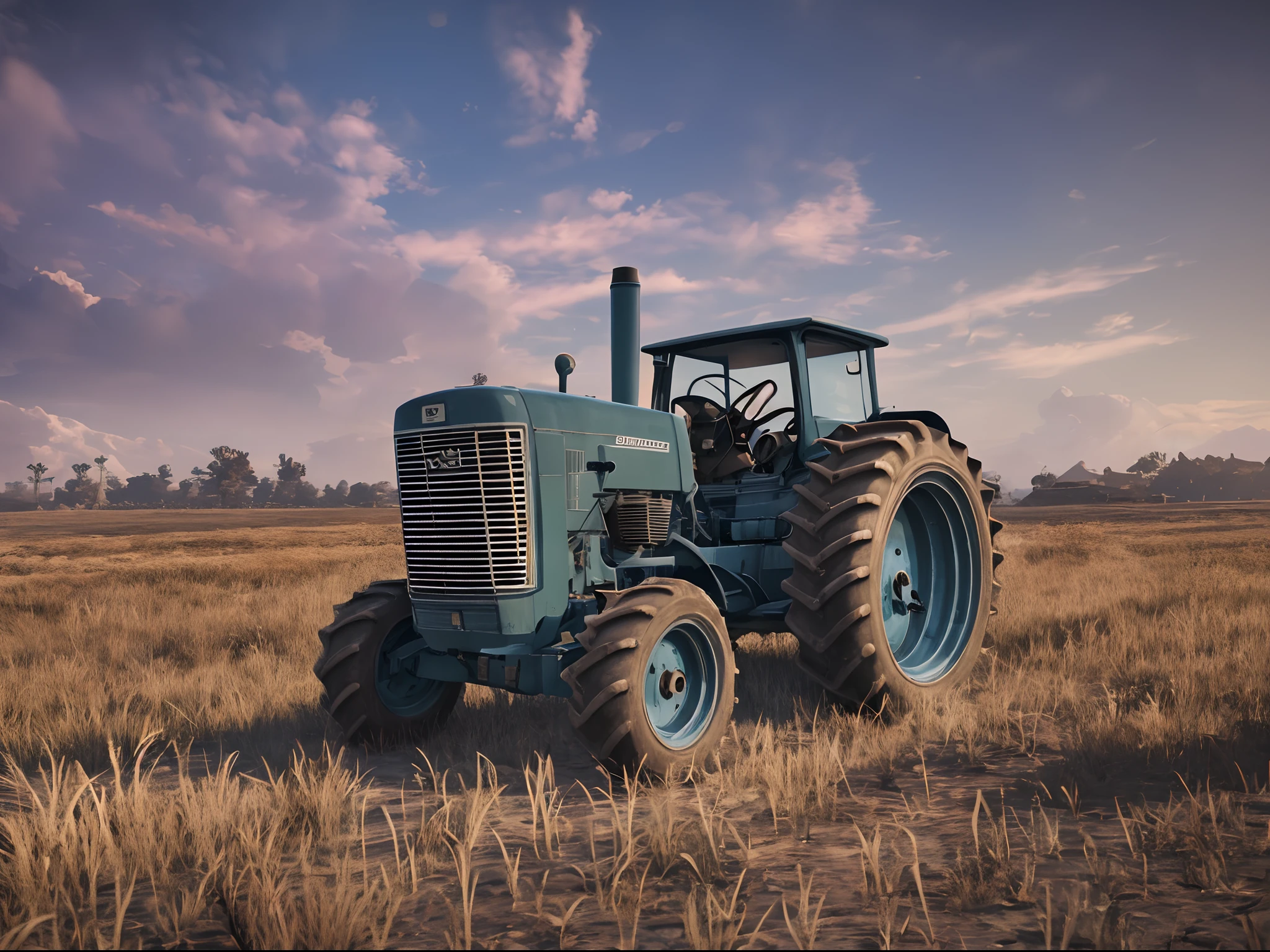 Ronaldo  working in the field, with early 20th century tractor, hyperdetailed, insane detail, beautifully graded colors, Unreal Engine, DOF, super resolution, megapixels, stunning cinematic, anti-aliasing, FKAA, TXAA , RTX, SSAO, post -processing, post production, tone mapping, CGI, VFX, SFX, incredibly detailed and intricate, hyper maximalist, hyper realistic, volumetric, photorealistic, ultra photorealistic, ultra detailed, complex detail, 8K, super detailed, full color, lighting volumetric, HDR, realistic, Unreal Engine, 16K, sharp focus  - --auto --s2