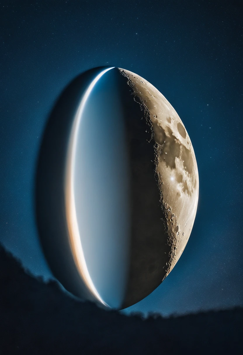 blue backdrop,A bright moon ,Other elements do not