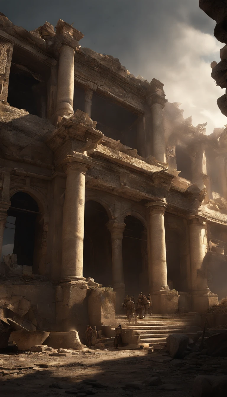 (professional 3d render:1.3) af (Realistic:1.3) The most beautiful artistic photo in the world,Terrible ruins of war,Collapsed Republic of China buildings,Unit rendering, action shot, skin pore, very dark lighting, heavy shading, A detailed, Detal Face, (vibration, Realistic photography, Realistic, Dramatic, darkly, foco nítido, 8K), ((((Use skins)))), (复杂:1.4), decadent, (highly detailed:1.4), digitial painting, rendering by octane, art stations, concept-art, Liso, foco nítido, illustration, From the budding of art, (loish:0.23), wlop ilya kuvshinov, e Greg Rutkowski e Alphonse Mucha Gracias, (global ilumination, studiolight, Amount of light), lotr, fanciful, biz, Inteiroesbian body, ((Dark and ruined background:1.3)),CGSesocieda,art stations