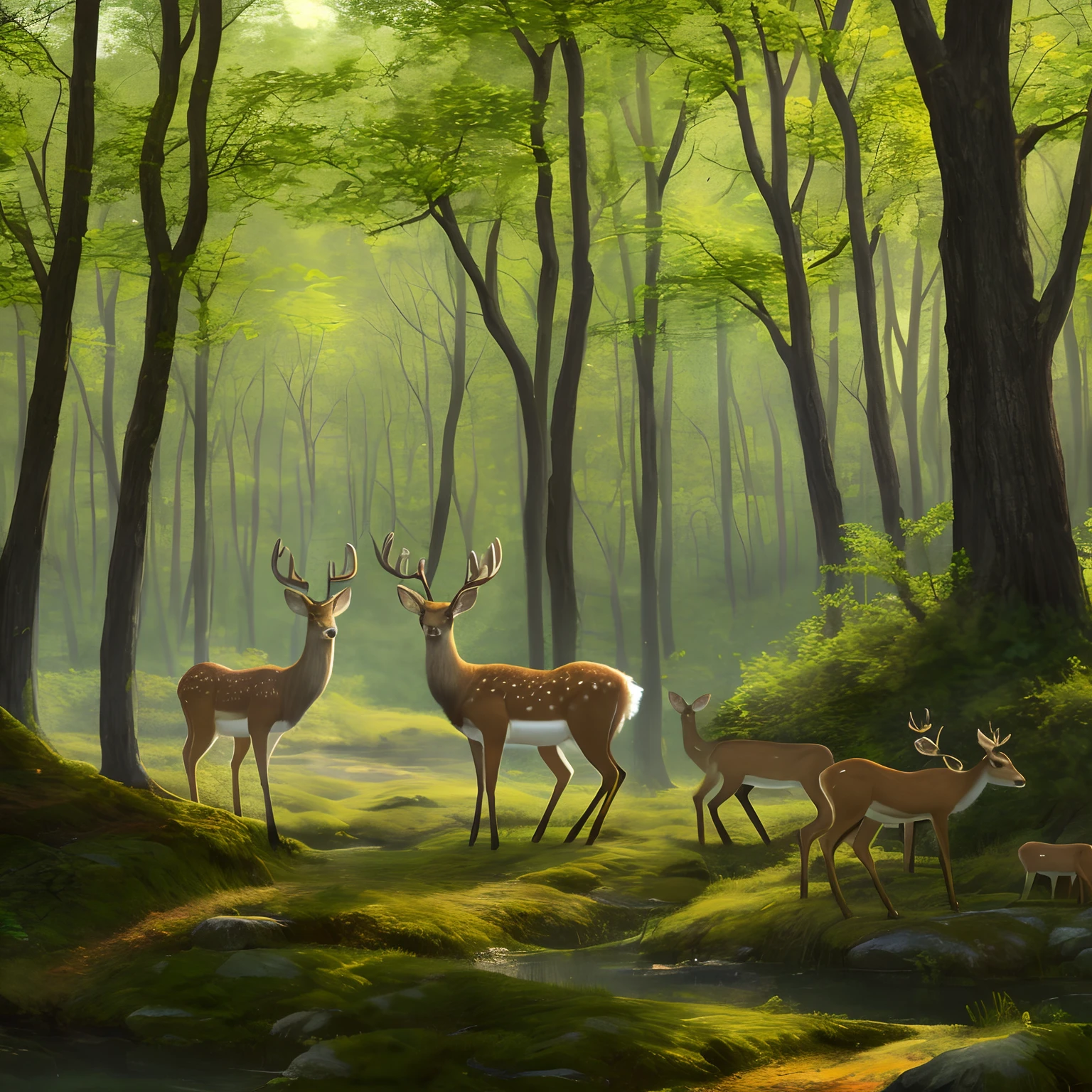 deers,Real person 1:1,Forest elves,