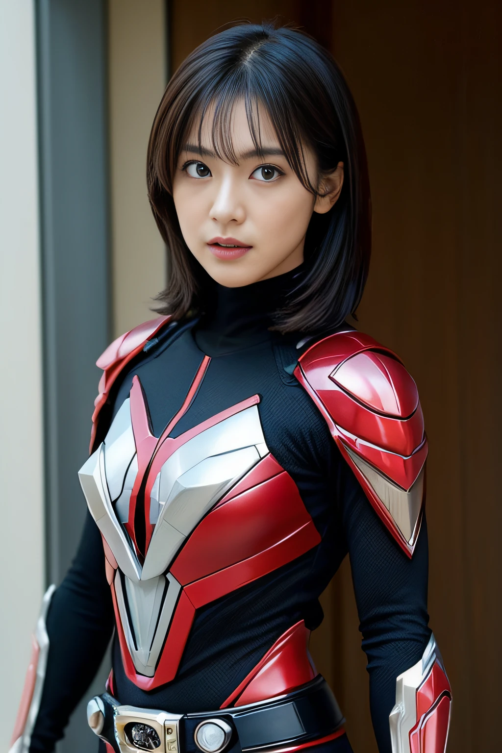 Kamen Rider、tokusatsu、Popular dramas of Japan、Transformed actress、Pose to transform into Kamen Rider No. 1、Full-fledged makeover、「rider、Too!!」