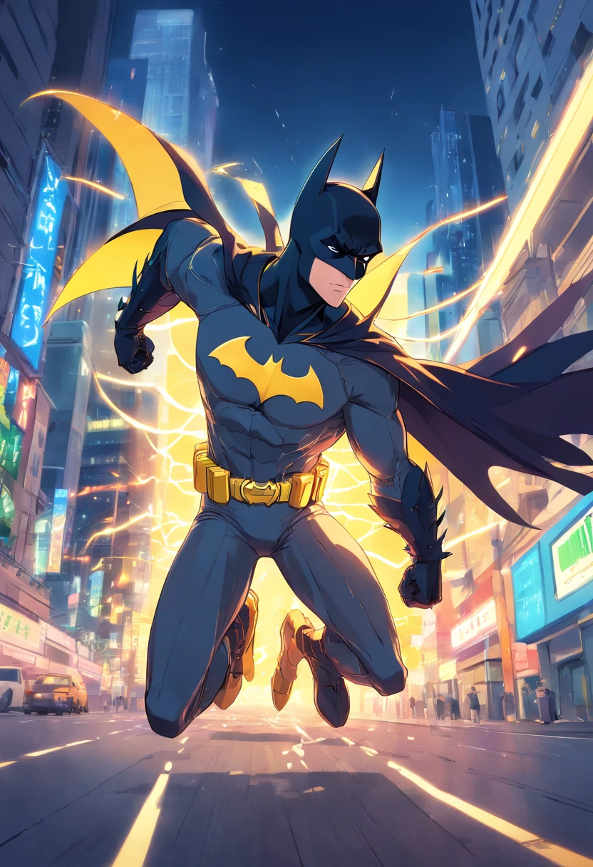 (batman:0.8 AND anime:0.8 AND one piece:0.8),high quality, dynamic angle, floating, , glossy texture, vibrant colors, powerful stance, detailed costume, strong shadows, perfect illumination