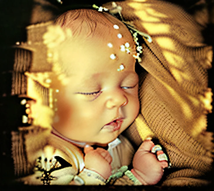 ((((Baby photos))))extremely high quality scan,1200 DPI scan,A high resolution,detailed scan,tmasterpiece,8K works,k hd,A cute baby,Delicate facial features,(One-year-old infants),Real interior,Delicate skin texture,The light is focused on the face,With his eyes closed