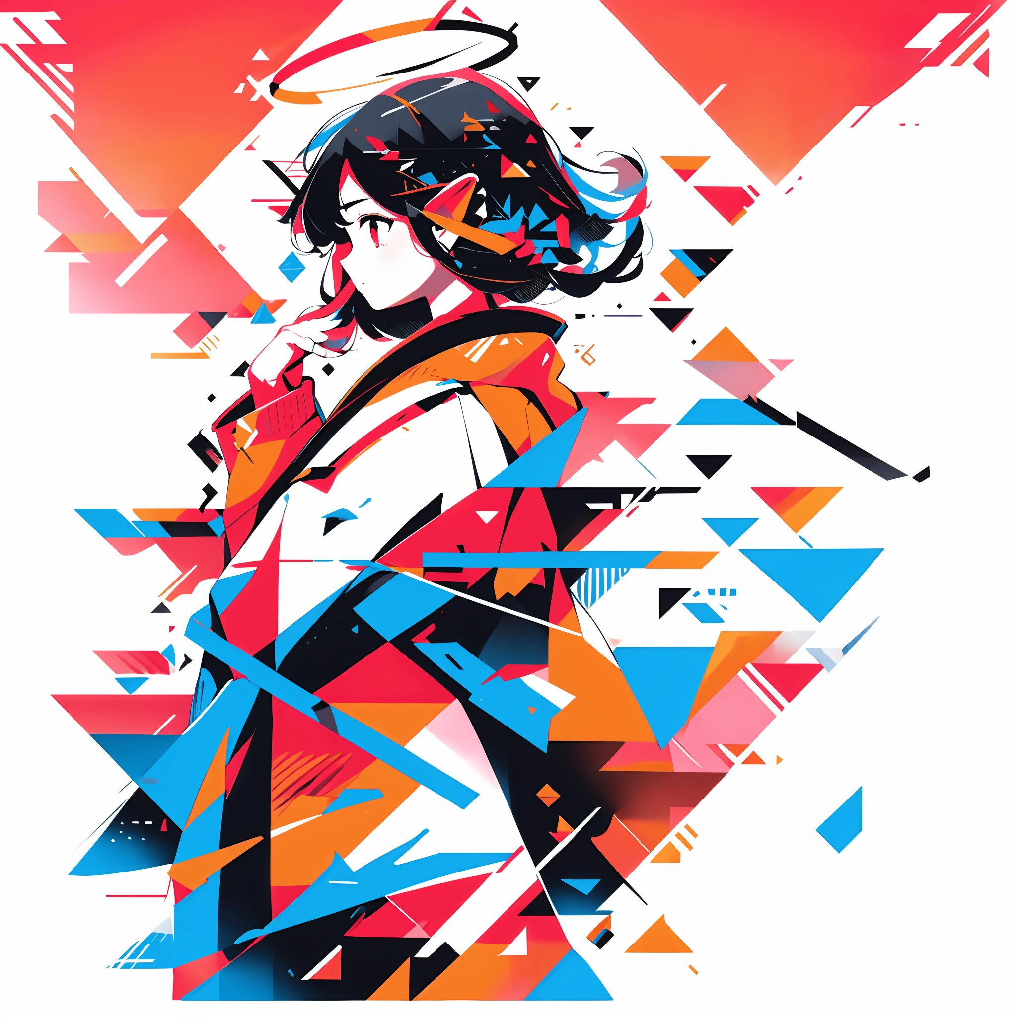 1 girl,Solo,Angle,Halo,Wings