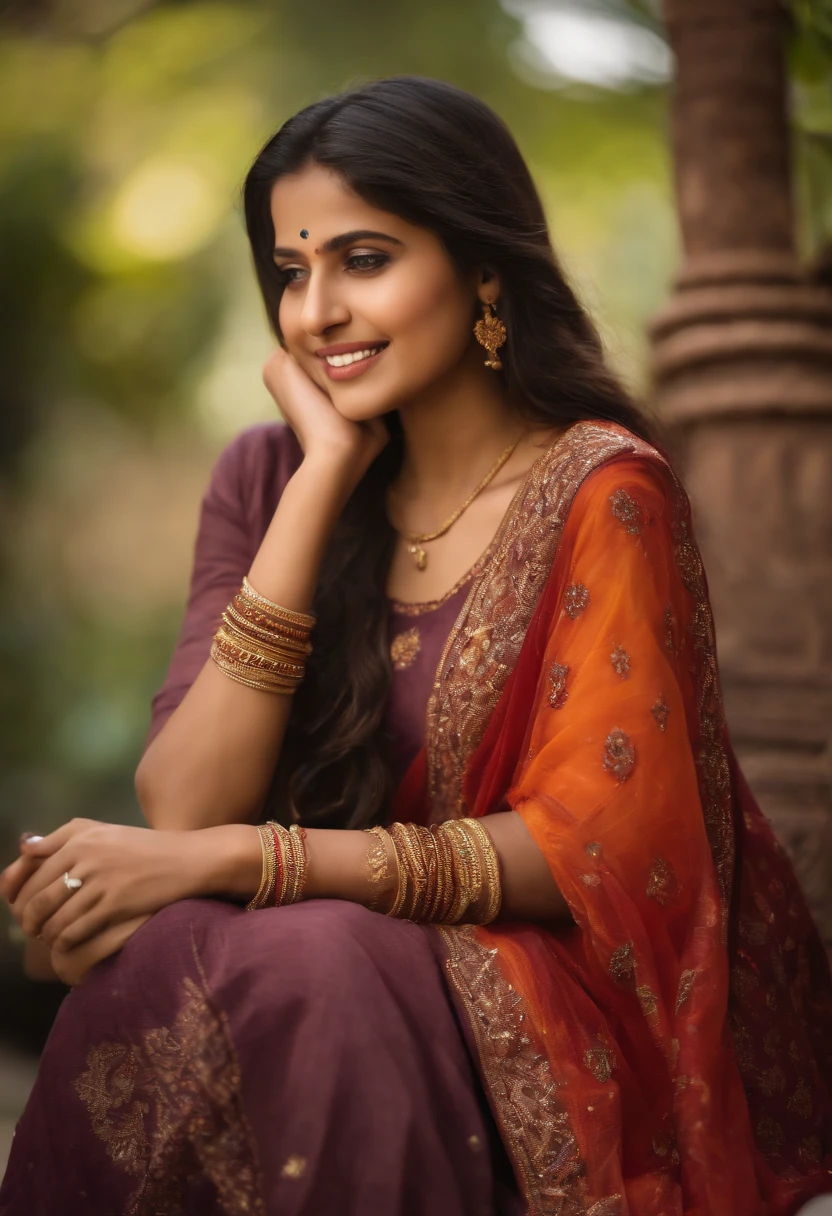 Beautiful ,23 years young girl,confident looking,8k,realistic,dark brown hair,fair skin, indian,long hair,clear facial features,clapping hands,saying namaste,wearing kurta and dupatta