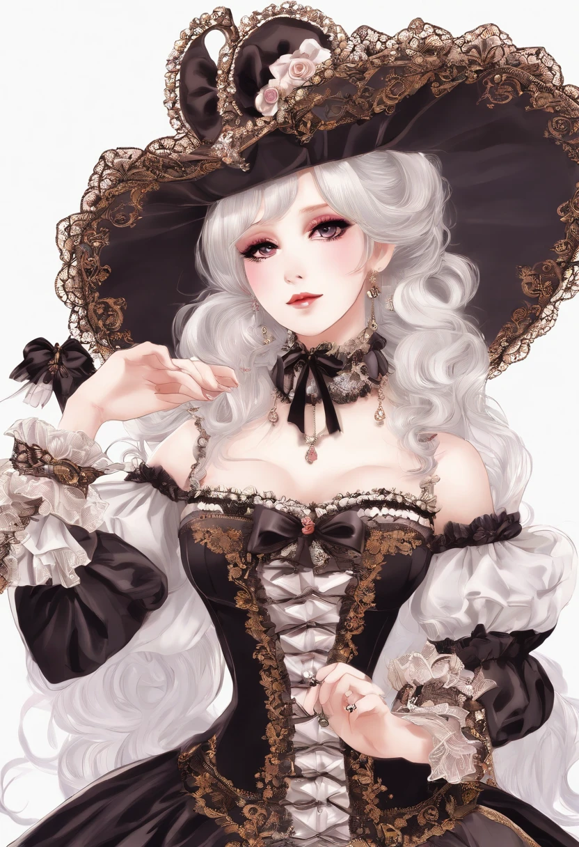 Arafe in a pink and black dress and hat, Takanobu Fujiwara(Takanobu Fujiwara)Digital rendering inspired by, pixiv, rococo, Victoria Gothic Lolita Fashion, Lolita Style, Rococo Queen (Rococo Queen) (Rococo Queen (Rococo Queen)) (Rococo Queen (Rococo Queen) (Rococo Queen (Rococo Queen))) (Rococo Queen (Rococo Queen) (Rococo Queen (Rococo Queen)) (Rococo Queen (Rococo Queen) (Rococo Queen (Rococo Queen)))), gothic maiden anime girl, rococo dress, anime girl in a maid costume, lolita fashion, Catboy's cosplay! Maid! one-piece
