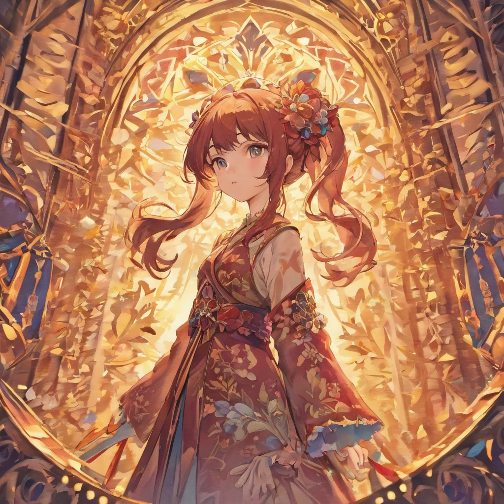 Stolas, Intricate ornamentation, detailed illustration, Renderizado de Unity, mezclando los estilos de William Morris y Takashi Murakami, a sensation at ArtStation