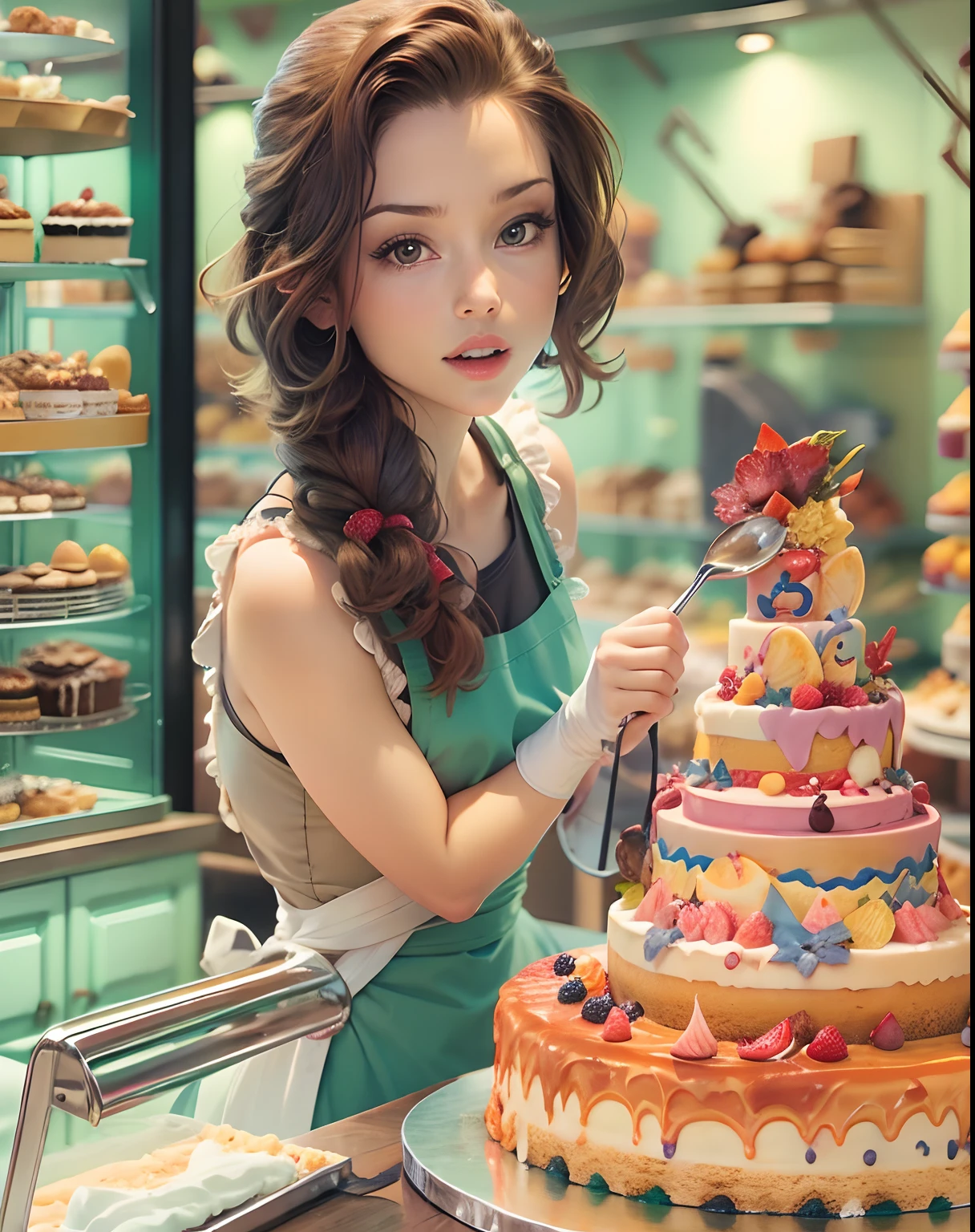 teens girl,adolable,Surrounded by sweets