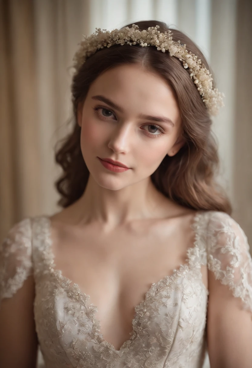 Retrato de Uma  de vestido florido