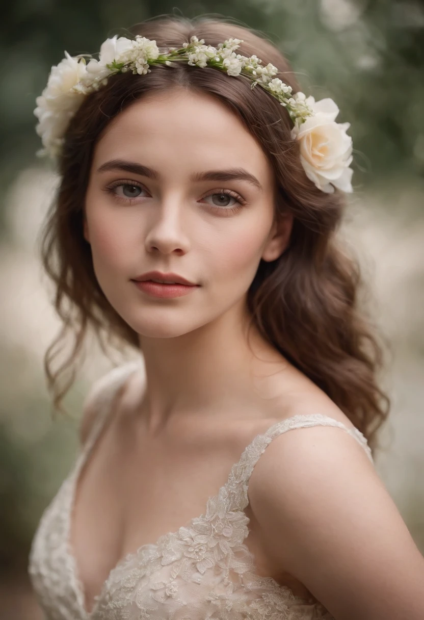 Retrato de Uma de vestido florido