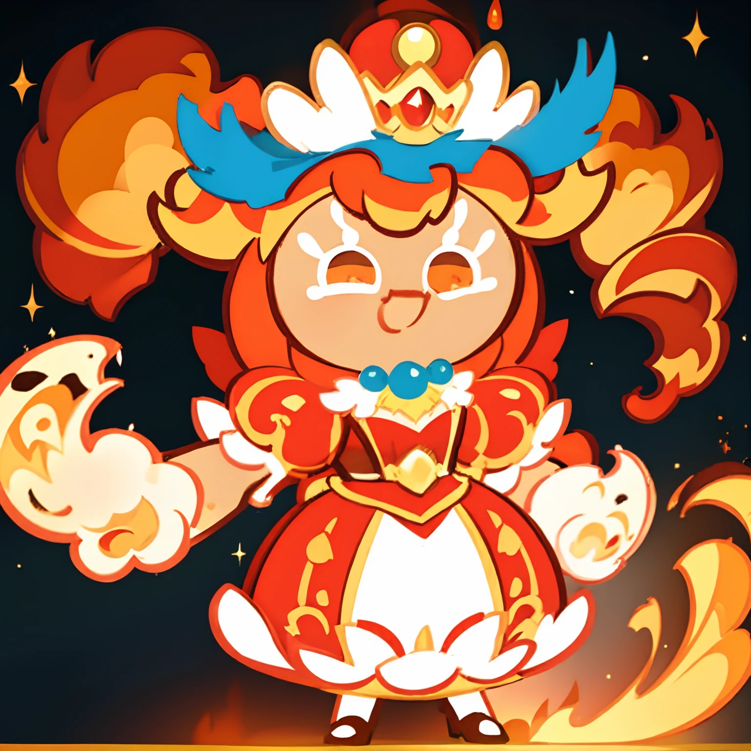 A fire princess cookie