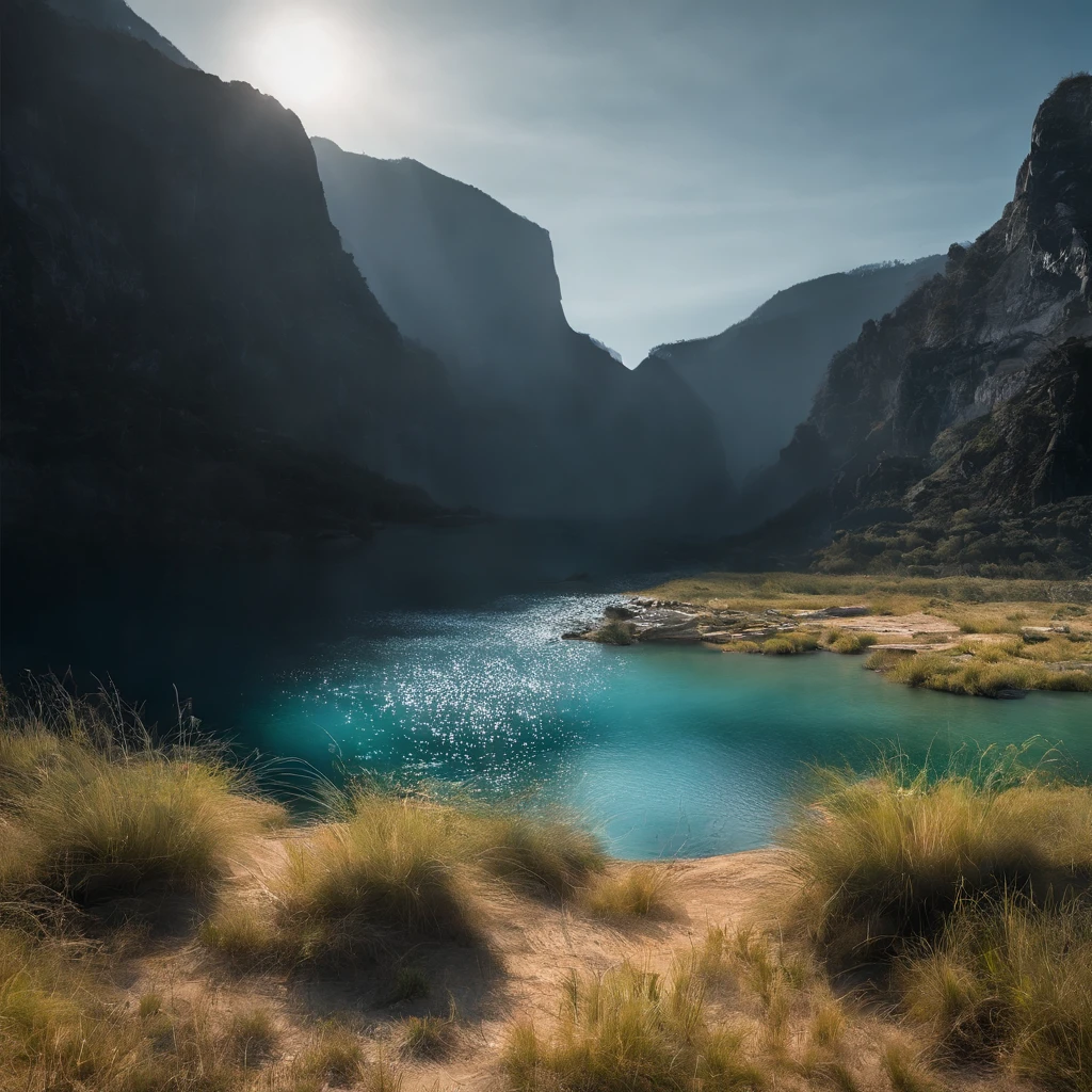 Magnificent view,Forest mountain landscape photography,Nature,It just rained,Bushes in the moonlight,Turquoise blue water,Boulders of various shapes,Alpine cliffs,1 white Phalaenopsis orchid,Minimalist cyan black and white gray tones,foggy sky,Nightmare vision, Dark fantasy plot,Perfect and excellent composition,8K分辨率,the detail,Rain trails,dampness,water stain,very wide angle shot,Jack Guzman's environmental art photography,realisticlying,cinematic compositions,Volumetriclighting,vividness, A detailed, stunning skies, Colorful clouds float,true to life, Pubic area is clear, flawless perfection, Digital SLR, 16k, 1024, 2048, 4096, A detailed, Sharp, best qualtiy, high qulity, absurderes,unmanned background,The is very detailed、Detailed lighting shadows,Trends on ArtStation、iintricate、high detal、dramatics、Midjourney Art(Volumetriclighting:1.2)hdr shot。(Faraway view,Super deep view,ultra-wide-angle,Microfocal length lens:1.2)(realisticlying:1.4)tmasterpiece、high high quality、Beautiful photography、globalillumination、