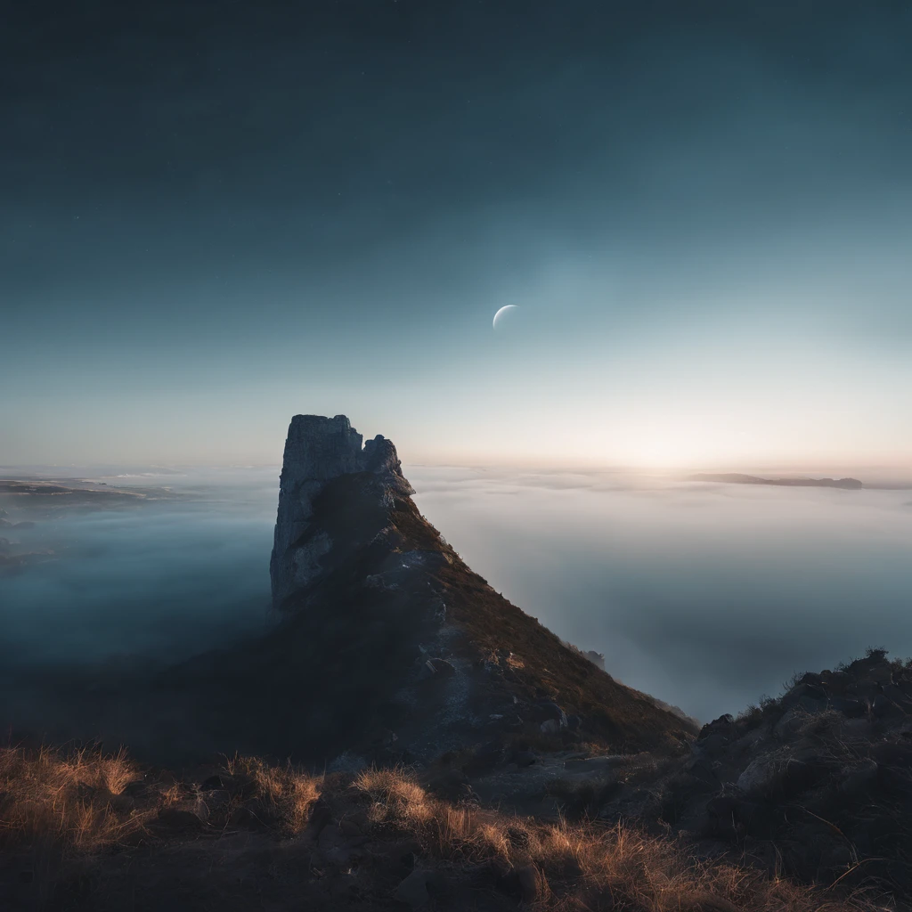 Magnificent view,Forest mountain landscape photography,Nature,It just rained,Bushes in the moonlight,Turquoise blue water,Boulders of various shapes,Alpine cliffs,1 white Phalaenopsis orchid,Minimalist cyan black and white gray tones,foggy sky,Nightmare vision, Dark fantasy plot,Perfect and excellent composition,8K分辨率,the detail,Rain trails,dampness,water stain,very wide angle shot,Jack Guzman's environmental art photography,realisticlying,cinematic compositions,Volumetriclighting,vividness, A detailed, stunning skies, Colorful clouds float,true to life, Pubic area is clear, flawless perfection, Digital SLR, 16k, 1024, 2048, 4096, A detailed, Sharp, best qualtiy, high qulity, absurderes,unmanned background,The is very detailed、Detailed lighting shadows,Trends on ArtStation、iintricate、high detal、dramatics、Midjourney Art(Volumetriclighting:1.2)hdr shot。(Faraway view,Super deep view,ultra-wide-angle,Microfocal length lens:1.2)(realisticlying:1.4)tmasterpiece、high high quality、Beautiful photography、globalillumination、