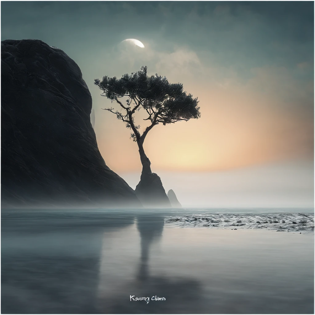 Magnificent view,Forest mountain landscape photography,Nature,It just rained,Bushes in the moonlight,Turquoise blue water,Boulders of various shapes,Alpine cliffs,1 white Phalaenopsis orchid,Minimalist cyan black and white gray tones,foggy sky,Nightmare vision, Dark fantasy plot,Perfect and excellent composition,8K分辨率,the detail,Rain trails,dampness,water stain,very wide angle shot,Jack Guzman's environmental art photography,realisticlying,cinematic compositions,Volumetriclighting,vividness, A detailed, stunning skies, Colorful clouds float,true to life, Pubic area is clear, flawless perfection, Digital SLR, 16k, 1024, 2048, 4096, A detailed, Sharp, best qualtiy, high qulity, absurderes,unmanned background,The is very detailed、Detailed lighting shadows,Trends on ArtStation、iintricate、high detal、dramatics、Midjourney Art(Volumetriclighting:1.2)hdr shot。(Faraway view,Super deep view,ultra-wide-angle,Microfocal length lens:1.2)(realisticlying:1.4)tmasterpiece、high high quality、Beautiful photography、globalillumination、