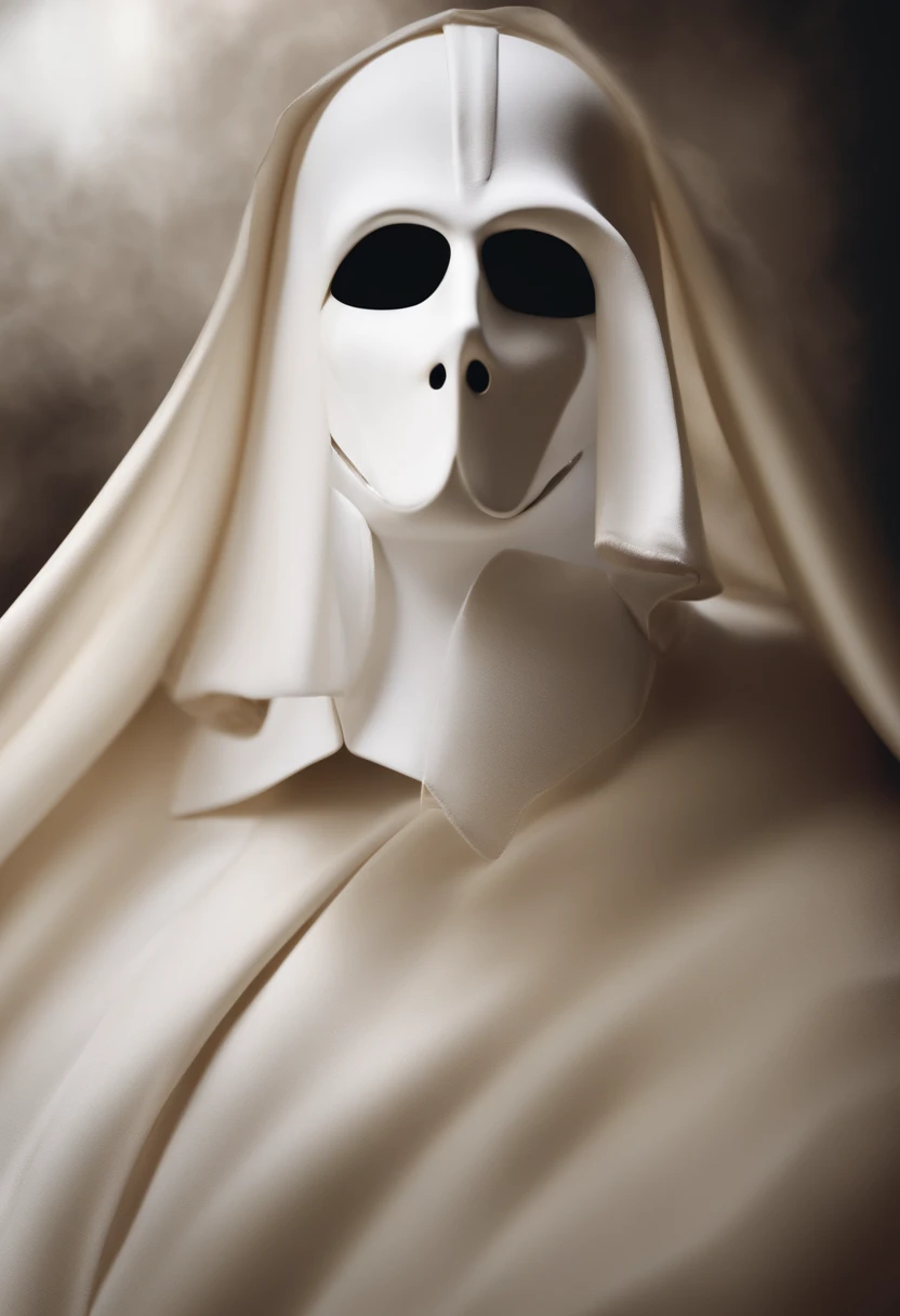 the phantom，Face away from the camera，white colors