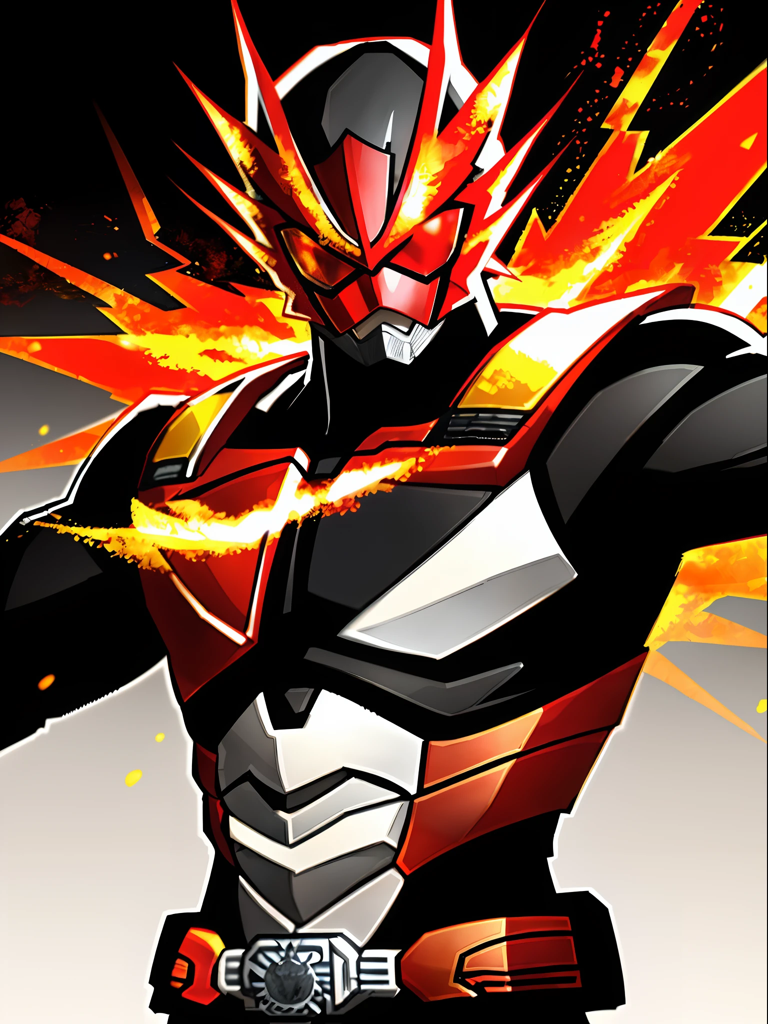 flaming background,Red Kamen Rider
