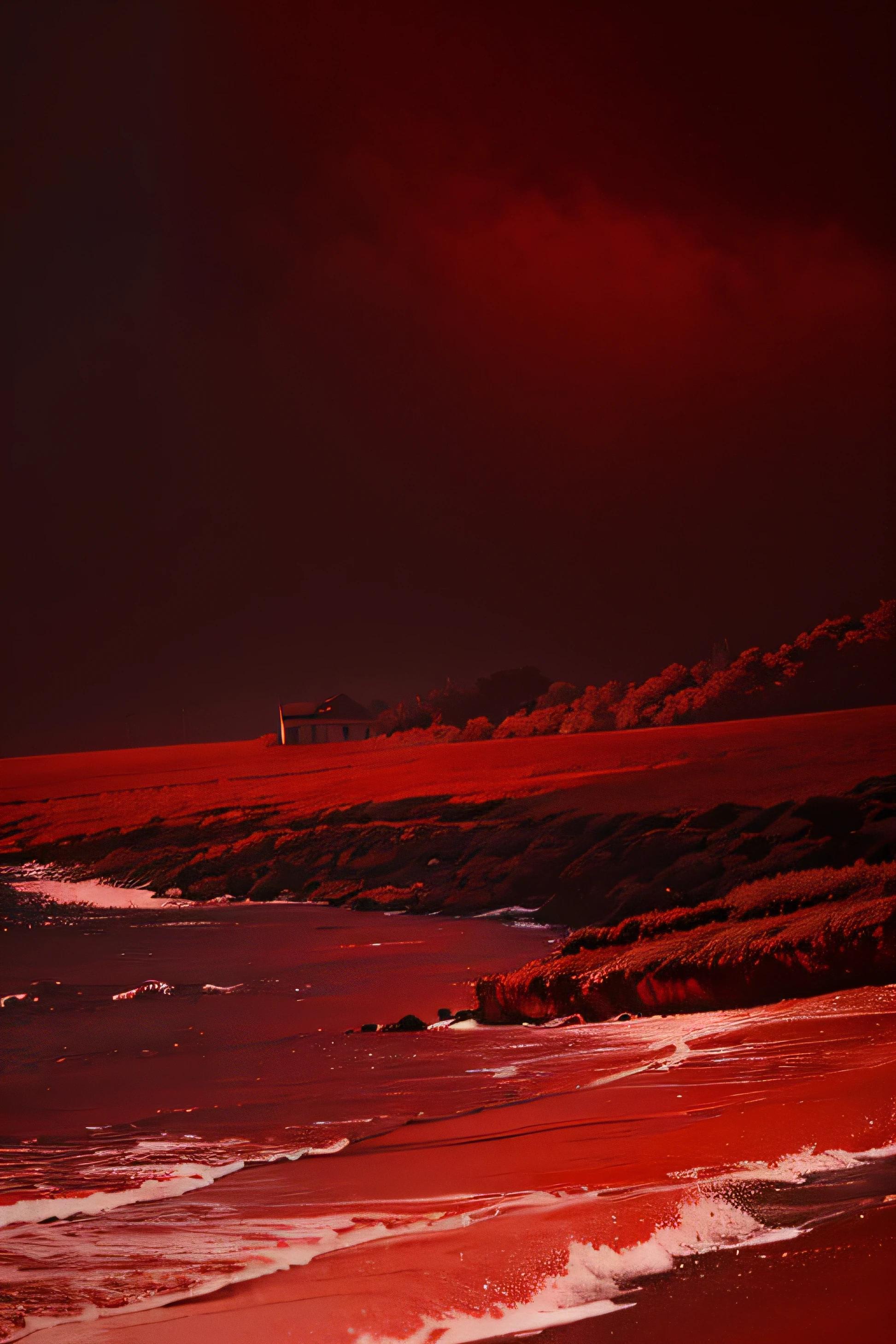 imagem texturizada, dark red, reference to blood, sombrio, sem nenhum avatar, paisagem sombria, Low lighting