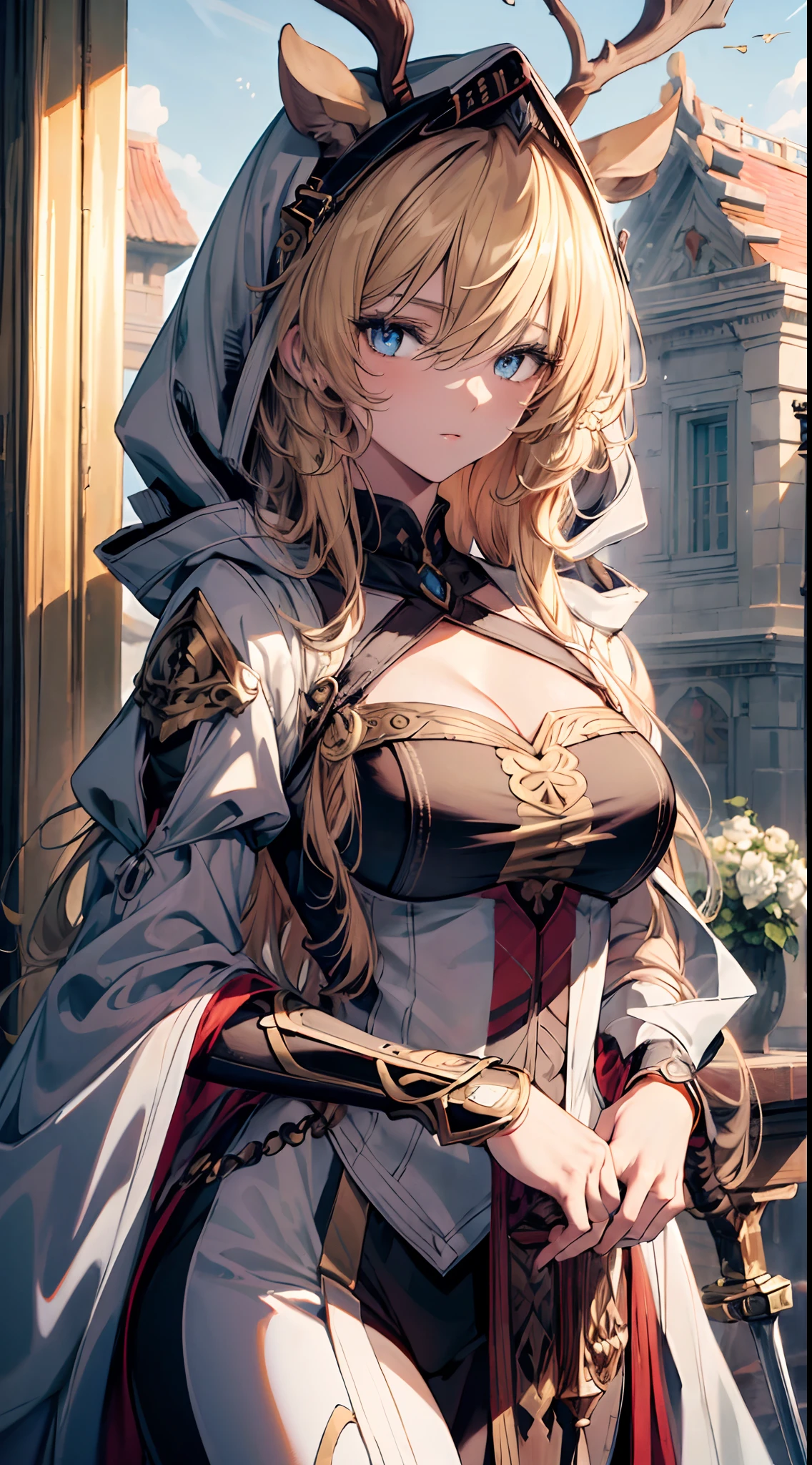 (((Masterpiece))),(incredibly_absurderes),(Best quality),(A high resolution),(Highly detailed),((CG unity 8k wallpaper)),face portrait of a  European female , Light hair, Goddess of War, Book pages Colorful art, Long curly hair, Blonde, Intimidating eyes, Sword frame, Decorative panels, Ancient, (Masterpiece, Best quality, A high resolution:1.4), Extremely detailed, Intricate details, 4K, splash of color, Line art, Fibonacci, Perfect intricate details, Best quality, High quality, A high resolution, 16k, primitive, 超A high resolution, Hyper-detailing, finedetail, An extremely delicate and beautiful, Extremely detailed, Real Shadow, Highly detailed painting,full bodyesbian，largeaperture