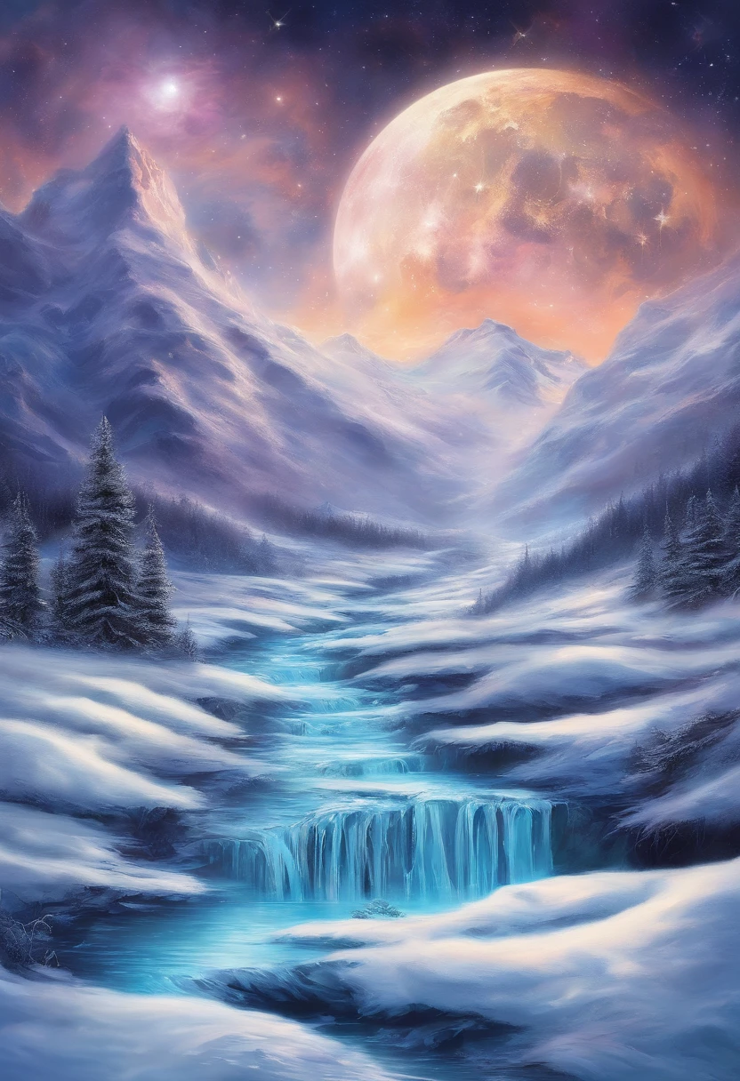 ice river,themoon