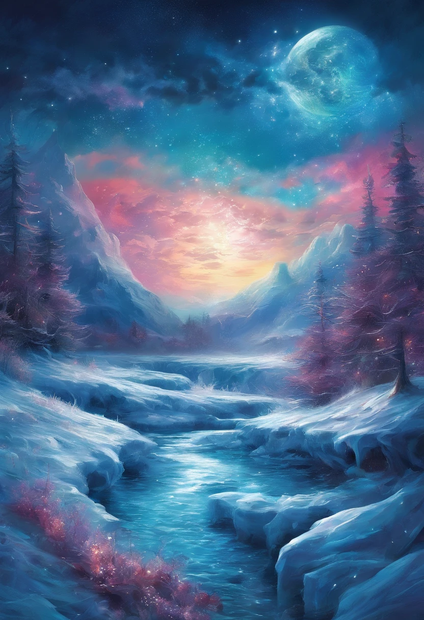 ice river,themoon