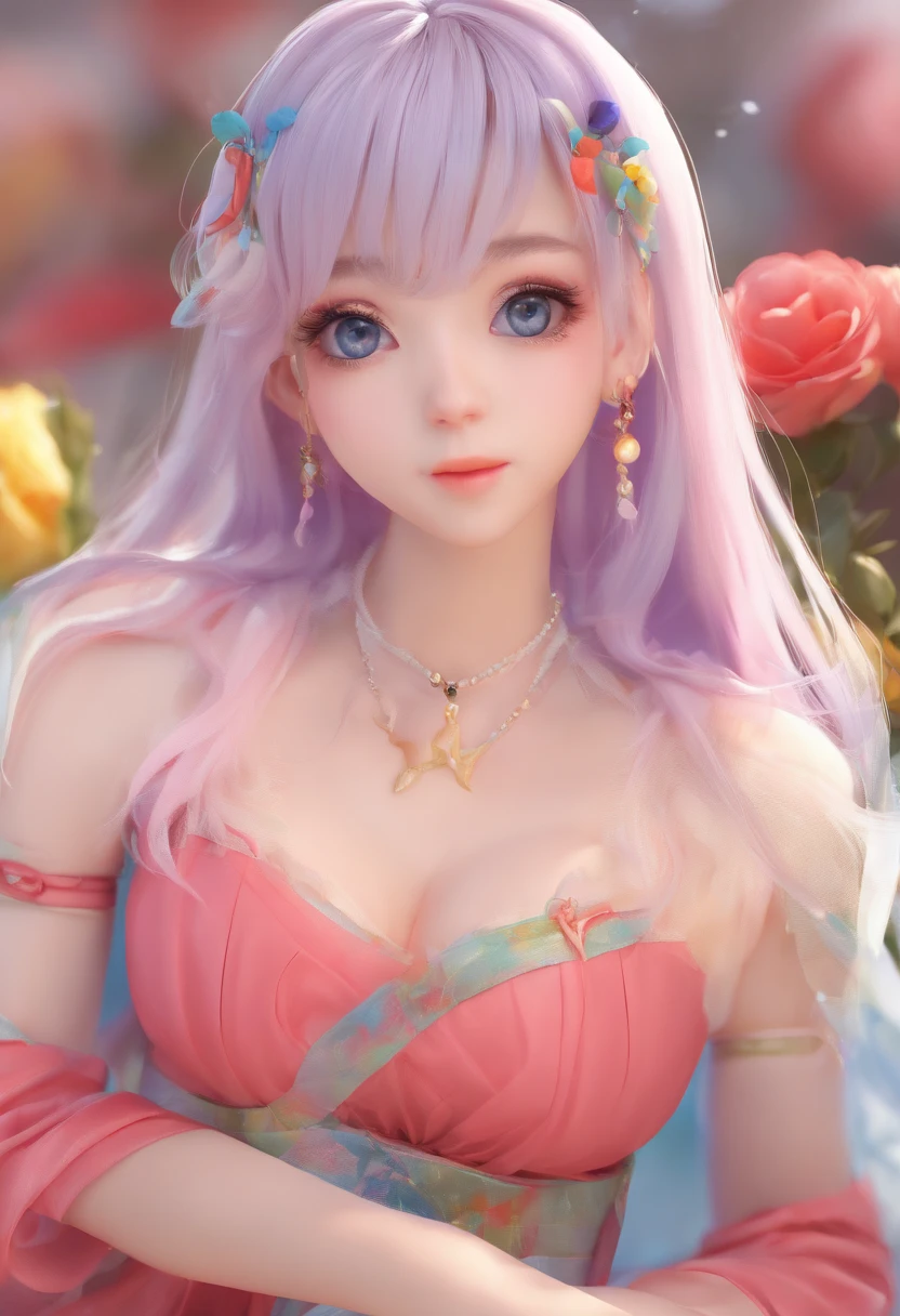 incantation(Prompt): incantation(Prompt): A tall plump beast girl，Pregnant potbelly，white stockings，Expose your legs，Sexy hip skirt，Full body photo，Lie down in bed，With a bell around the neck，，hyper HD，Ultra detail 8K resolution with the best image quality，high detal,8K分辨率,超高分辨率，（Rainbow glossy pink blue long hair），Colorful clear eyes,(Smooth hair,Delicate and perfect facial features, the most beautiful big eyes,Long eyelashes,The eyes are sweet and there are lying silkworms,ssmile，dynamic angle,extreme picture quality,Highest accuracy,Precise and perfect human anatomy，
Model: Portrait, CFG scale: 8, LoRA: 、Asian-faced woman-25(0.3)
Model: Portrait 2, CFG scale: 7, Hires upscale: 1.5

https://m.wujieai.com/s/GAH1RU33
Open after copying with one click【Unbounded AI】APP or click link to automatically fill in all parameters for the same creation