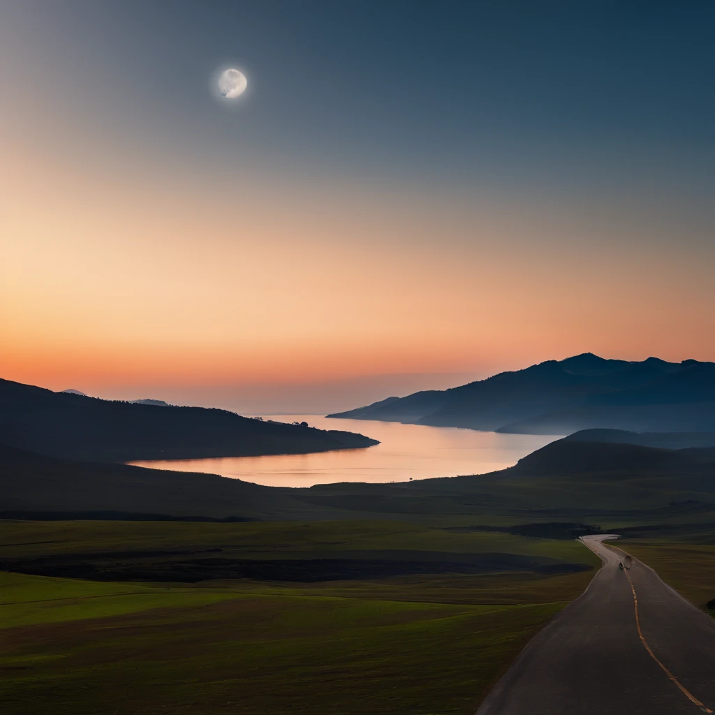 Magnificent view,Night chanting of Tangula Mountain landscape photography,Cool background at night,The full moon hangs high in the air,It just rained,Bushes in the moonlight,breeze,mont,Clear and calm water,Boulders,Odd Peak,precipice,sprawling,desolated,Aloneness,Nightmare vision,Dark fantasy plot,Perfect and excellent composition,8K分辨率,the detail,Rain trails,dampness,water stain,very wide angle shot,Jack Guzman's environmental art photography,realisticlying,cinematic compositions,Volumetriclighting,vividness, A detailed, stunning skies, Colorful clouds float,true to life, Pubic area is clear, flawless perfection, Digital SLR, 16k, 1024, 2048, 4096, A detailed, Sharp, best qualtiy, high qulity, absurderes,unmanned background,The is very detailed、Detailed lighting shadows,Trends on ArtStation、iintricate、high detal、dramatics、Midjourney Art(Volumetriclighting:1.2)hdr shot。(Faraway view,Super deep view,ultra-wide-angle,Microfocal length lens:1.2)(realisticlying:1.4)tmasterpiece、high high quality、Beautiful photography、globalillumination