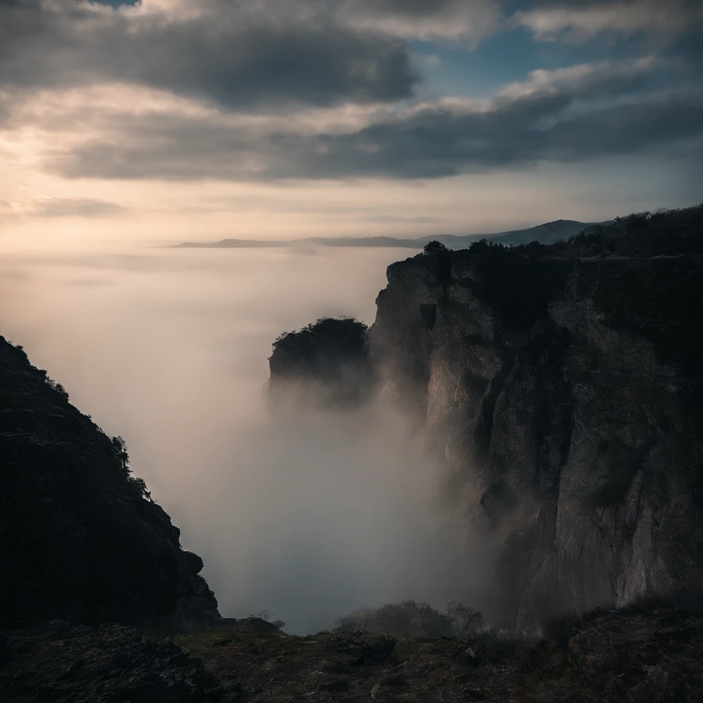 Magnificent view，Forest mountain landscape photography，Nature，It just rained，Bushes in the moonlight，Turquoise blue water，Boulders of various shapes，Alpine cliffs，1 white Phalaenopsis orchid，Minimalist cyan black and white gray tones，foggy sky，Nightmare vision， Dark fantasy plot，Perfect and excellent composition，8K分辨率，the detail，Rain trails，dampness，water stain，very wide angle shot，Jack Guzman's environmental art photography，realisticlying，cinematic compositions，Volumetriclighting，vividness, A detailed, stunning skies, Colorful clouds float，true to life, Pubic area is clear, flawless perfection, Digital SLR, 16k, 1024, 2048, 4096, A detailed, Sharp, best qualtiy, high qulity, absurderes，unmanned background，The is very detailed、Detailed lighting shadows，Trends on ArtStation、iintricate、high detal、dramatics、Midjourney Art（Volumetriclighting：1.2）hdr shot。（Faraway view，Super deep view，ultra-wide-angle，Microfocal length lens：1.2）（realisticlying：1.4）tmasterpiece、high high quality、Beautiful photography、globalillumination、