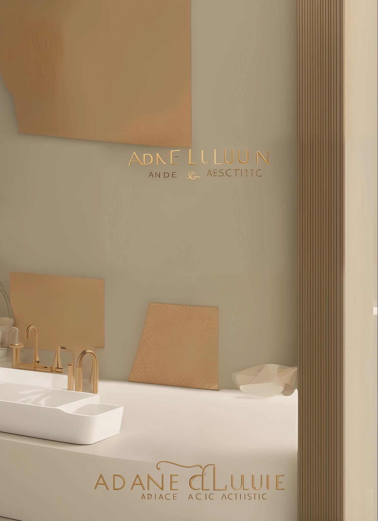 name Elegance luxe clinic - advanced aesthetics in ivory and gold with edges in Rose --auto --s2