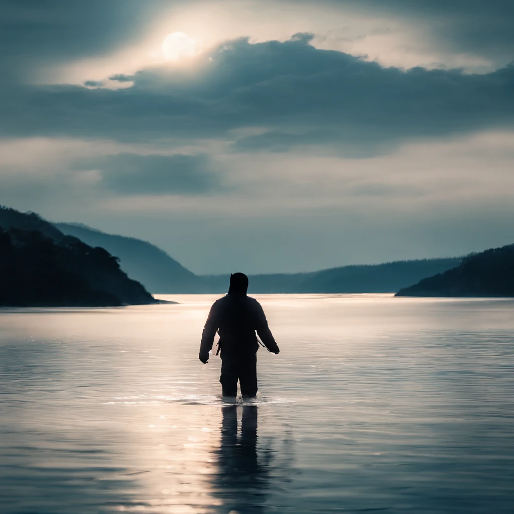 Magnificent view,Forest mountain landscape photography,Nature,It just rained,Bushes in the moonlight,Turquoise blue water,Boulders of various shapes,Alpine cliffs,1 white Phalaenopsis orchid,Minimalist cyan black and white gray tones,foggy sky,Nightmare vision, Dark fantasy plot,Perfect and excellent composition,8K分辨率,the detail,Rain trails,dampness,water stain,very wide angle shot,Jack Guzman's environmental art photography,realisticlying,cinematic compositions,Volumetriclighting,vividness, A detailed, stunning skies, Colorful clouds float,true to life, Pubic area is clear, flawless perfection, Digital SLR, 16k, 1024, 2048, 4096, A detailed, Sharp, best qualtiy, high qulity, absurderes,unmanned background,The is very detailed、Detailed lighting shadows,Trends on ArtStation、iintricate、high detal、dramatics、Midjourney Art(Volumetriclighting:1.2)hdr shot。(Faraway view,Super deep view,ultra-wide-angle,Microfocal length lens:1.2)(realisticlying:1.4)tmasterpiece、high high quality、Beautiful photography、globalillumination、
