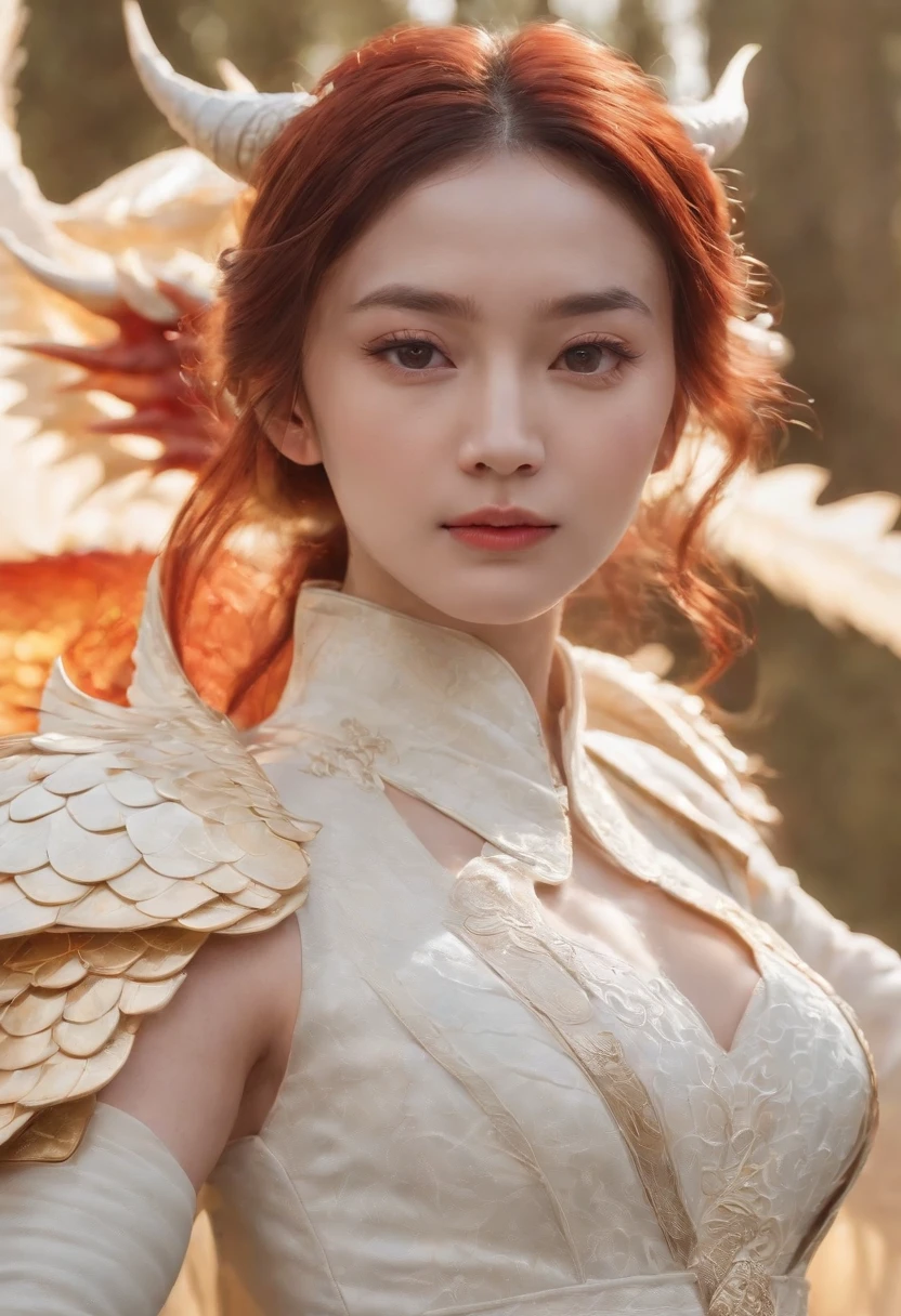 The Chinese White Divine Dragon soared into the air,(Girl manipulates dragons:1.3),(The girl has her back to the camera:1.3),Sky clouds surround the surroundings,Light magic,Fantastic background,Meaning background,Ridiculous background,There are artistic overlays,multicolored hair, surrealism, Cinematic lighting, Ray tracing, god light, speed-line, angle of view, hyper HD, Masterpiece, Best quality, Super detail, A high resolution, High quality,(Far view:1.3)
