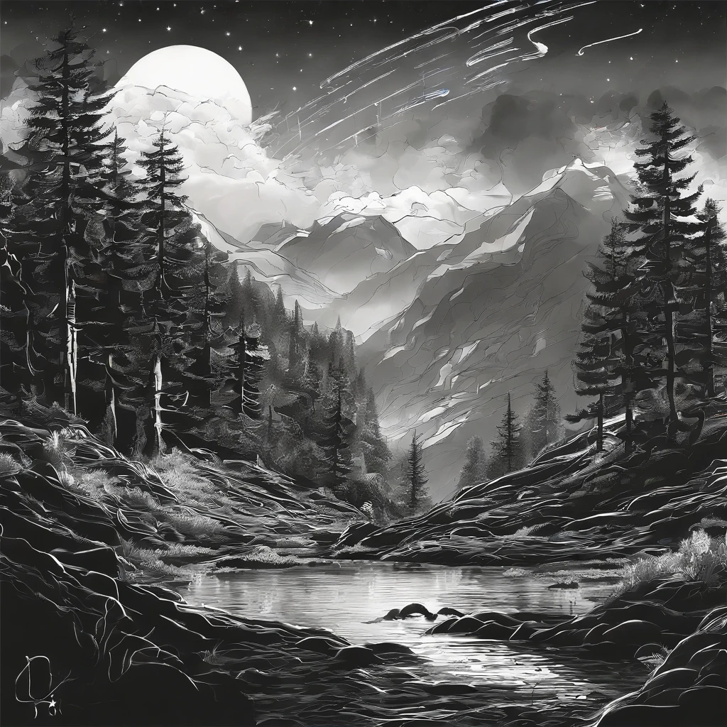 Magnificent view,Forest mountain landscape photography,Nature,It just rained,Bushes in the moonlight,Turquoise blue water,Boulders of various shapes,Alpine cliffs,1 white Phalaenopsis orchid,Minimalist cyan black and white gray tones,foggy sky,Nightmare vision, Dark fantasy plot,Perfect and excellent composition,8K分辨率,the detail,Rain trails,dampness,water stain,very wide angle shot,Jack Guzman's environmental art photography,realisticlying,cinematic compositions,Volumetriclighting,vividness, A detailed, stunning skies, Colorful clouds float,true to life, Pubic area is clear, flawless perfection, Digital SLR, 16k, 1024, 2048, 4096, A detailed, Sharp, best qualtiy, high qulity, absurderes,unmanned background,The is very detailed、Detailed lighting shadows,Trends on ArtStation、iintricate、high detal、dramatics、Midjourney Art(Volumetriclighting:1.2)hdr shot。(Faraway view,Super deep view,ultra-wide-angle,Microfocal length lens:1.2)(realisticlying:1.4)tmasterpiece、high high quality、Beautiful photography、globalillumination、