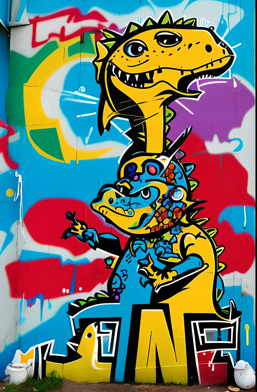 Little dinosaur graffiti
