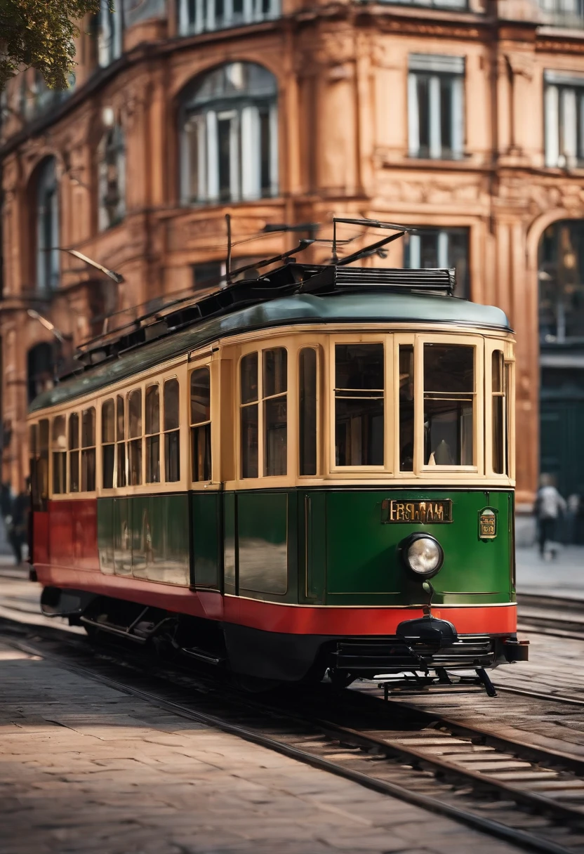 Short section tram，Goods and bicycles can be placed in the back