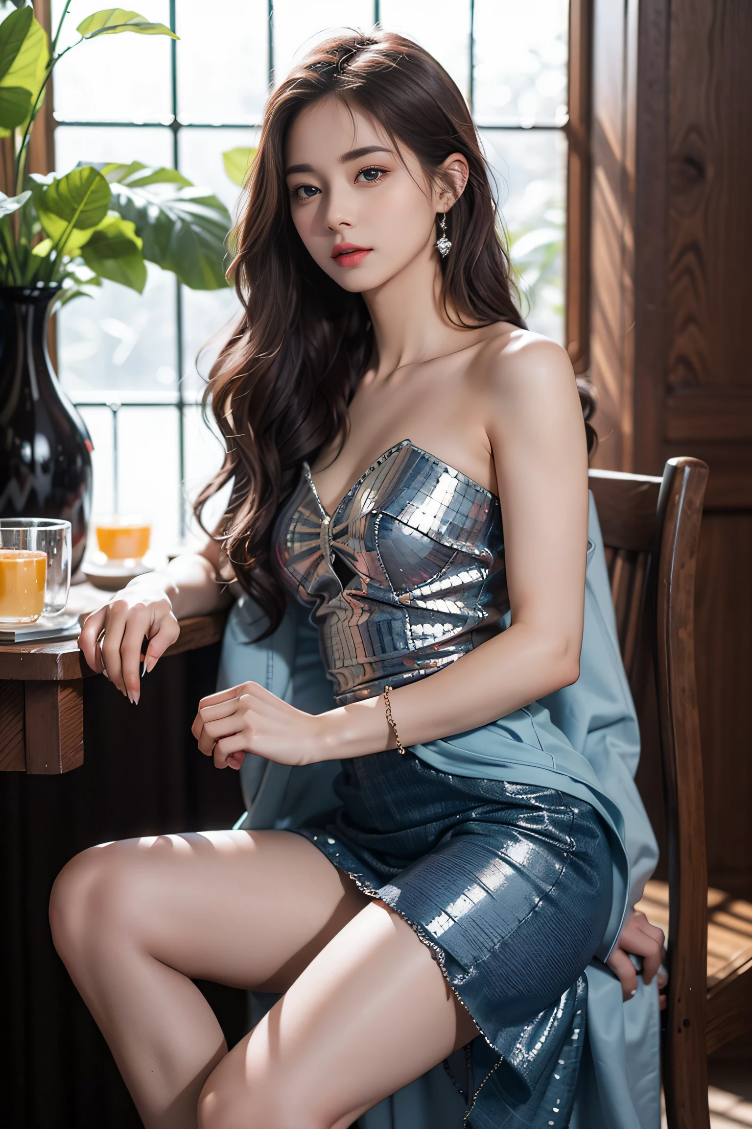 Top quality work,Photorealistic works,Ultra Premium Graphics,8K HD CG works,High-quality graphics,High-definition fine CG works,10x pixel,Ultra-fine details:1.1,Advanced technical details:1.1Photographically realistic,Indoor lighting effects:1.5,Natural light:1.5. light effect(Virtual Light Effects:1.8),超A high resolution,Shiny Blue Dress,Long silver hair,Silver hair,Transparent hair,High Detail Hair(Premium Hair Detail:1.1)Clear eyes,Good looking double eyelids,Sharp eye makeup, Delicate makeup for eyelashes, Thin eyebrows, ultradetailed eyes,High Nose, lovely red lips, Rose cheeks, Face with delicate makeup , Pretty Face, A perfectly proportioned face,(Advanced facial details:1.1)Collection of shiny blue luxury dresses,Blue Sequin Dresses,Sequin coat,shiny,Tight long skirt,Summer Sexy Hip Wrap Fishtail Sleeveless Commuter Maxi,Horse Stockings 100%Oil Gloss Panst Gloss Silk Luster 8D Black Silk Woman,stiletto heels,mitts,Beautiful long dresses,wonderful dress,Bright Red Series,Haute Couture Dresses Collection,Dress Photography,Authentic dress works,In the banquet hall,Women's Artwork,full-body view,Goddess of Dress,真实感,amazing,Today's eyes are bright
