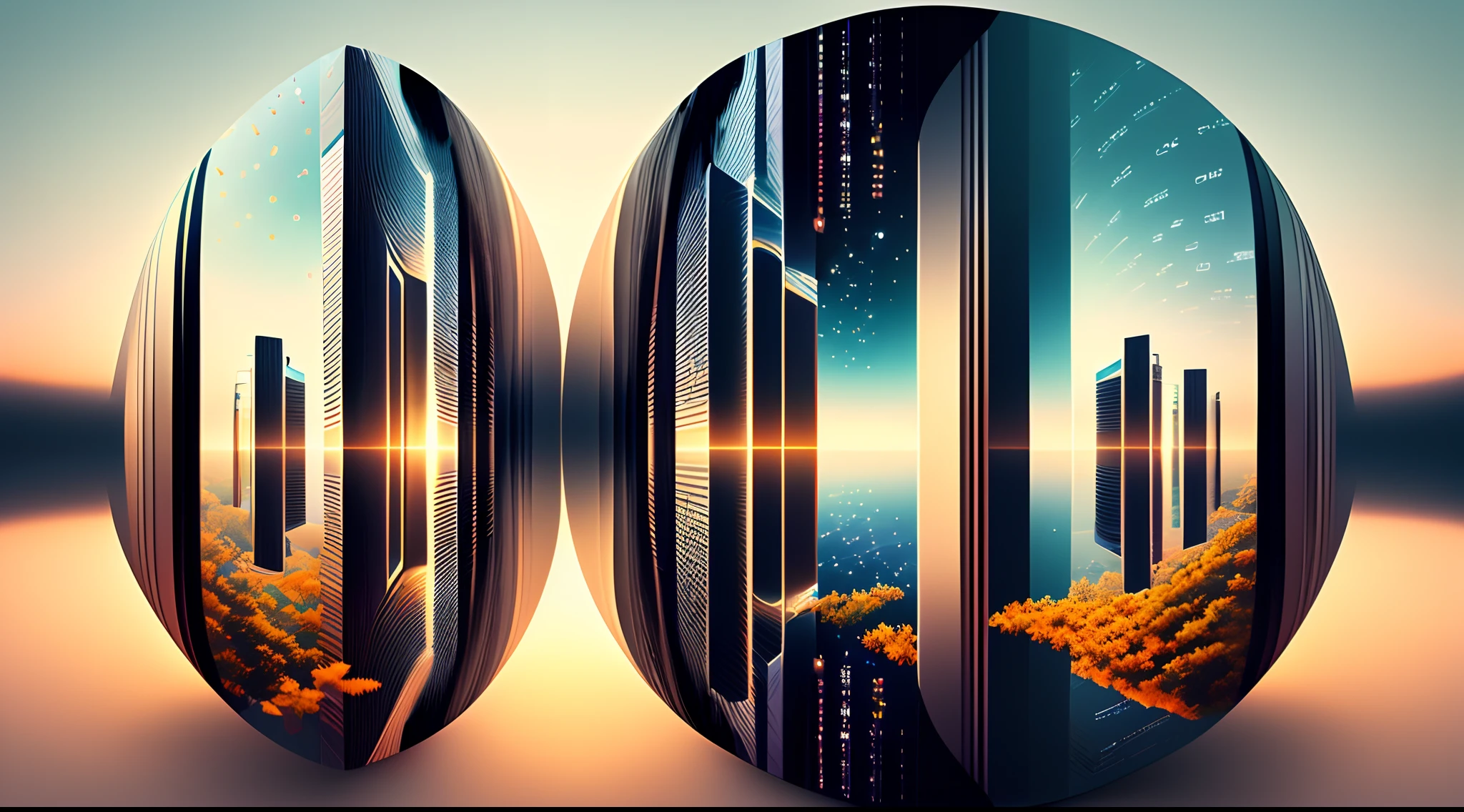 Expressing the beauty of cyberspace、Design attractive binary background images。