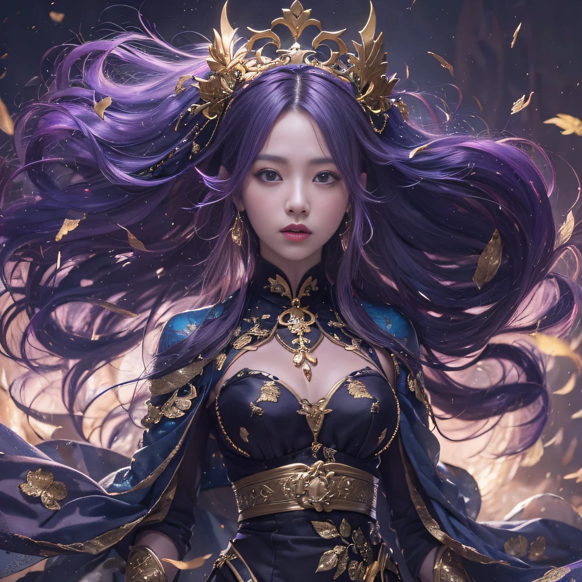 (Tabletop, Highest qualityの, Highest quality, Official Art, (beautifully、aesthetic:1.4), (Watercolor:1.4) ), (Izanami 1.5), 日本のgod話の女god, Majestic beauty, 創造の女god、生命の女god、Typically、((((Typically))))、Reincarnation Support, god'Grace, Gentle and meditative expressions, Flowing, celestial garments, Shine、Created all the landscapes and worlds on Earth, A dazzling dance of light, Whispers of Ancient Legends,Hands below chest level,The hair is a little shorter
