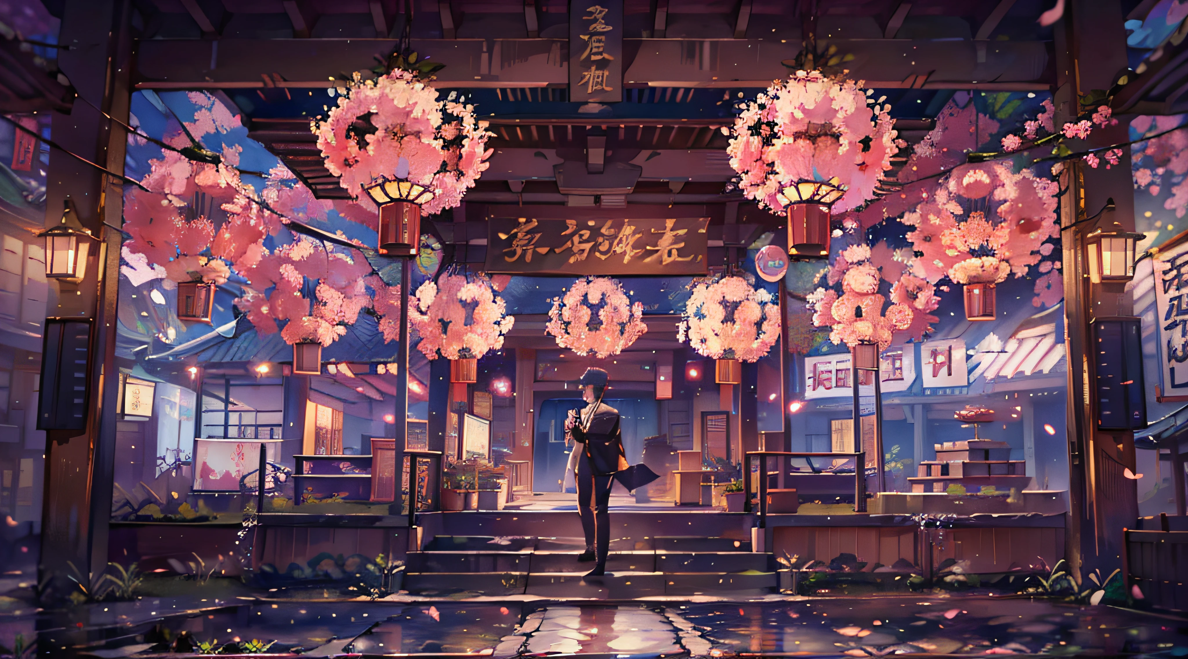 ​masterpiece、1 Youth、Young man with nervous expression、Young man with a melancholy expression、Young man in withered black suit and hat、Poor figure、Landscape with rusty shades、Old Japan landscape、kyoto、Meiji、Taisho、Taisho romance、stone pavement、Cats、top-quality、hightquality、Highly detailed CG Unity 8K wallpapers、art  stations、Digital Illustration、with an intricate、trending、awardwinning photo、depth of fields、nffsw、chromatic abberation、真实感、A highly detailed、trends in the art station、CGsociety Trends、with an intricate、high detal、Dramatic、 8K, 16 K, top-quality, photon maping, Radio City, Photorealsitic, Elaborate CG, Physically Based Rendering, ultra realistic realistic textures, unrealengine5, motion angles、cinematlic lighting, Dramatic Writing, Professional Writing,