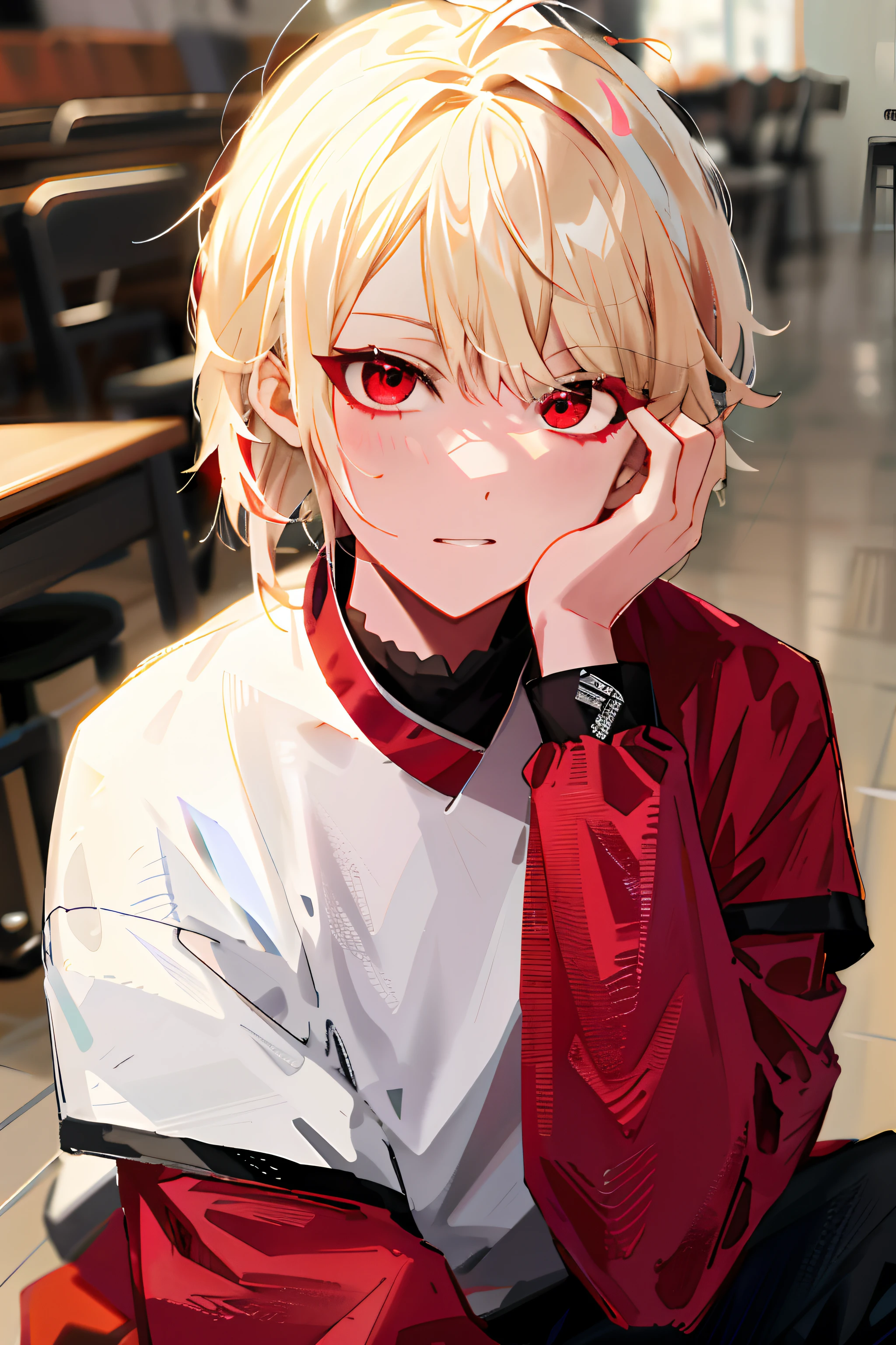 Red eyes with highlights